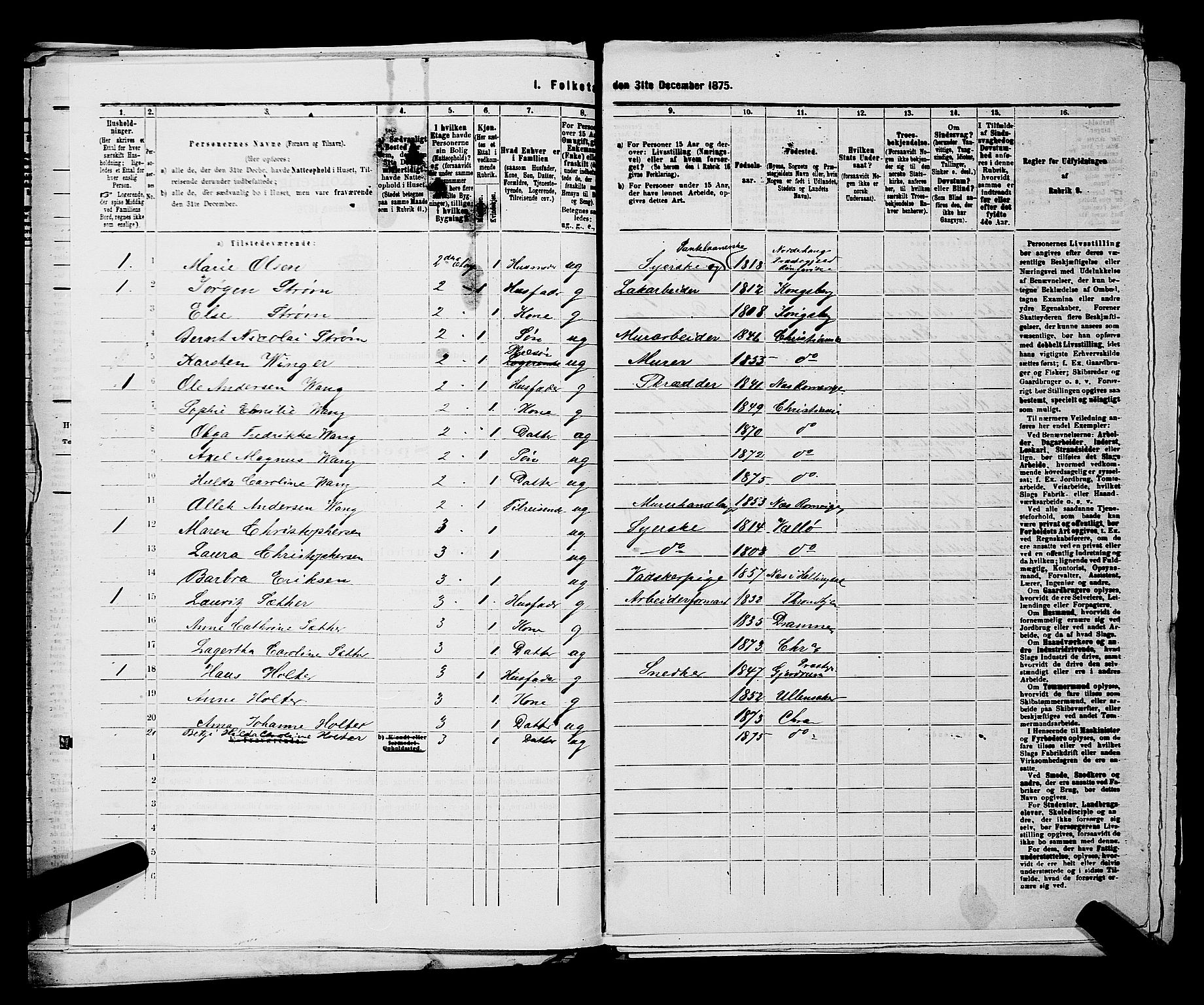 RA, 1875 census for 0301 Kristiania, 1875, p. 5237