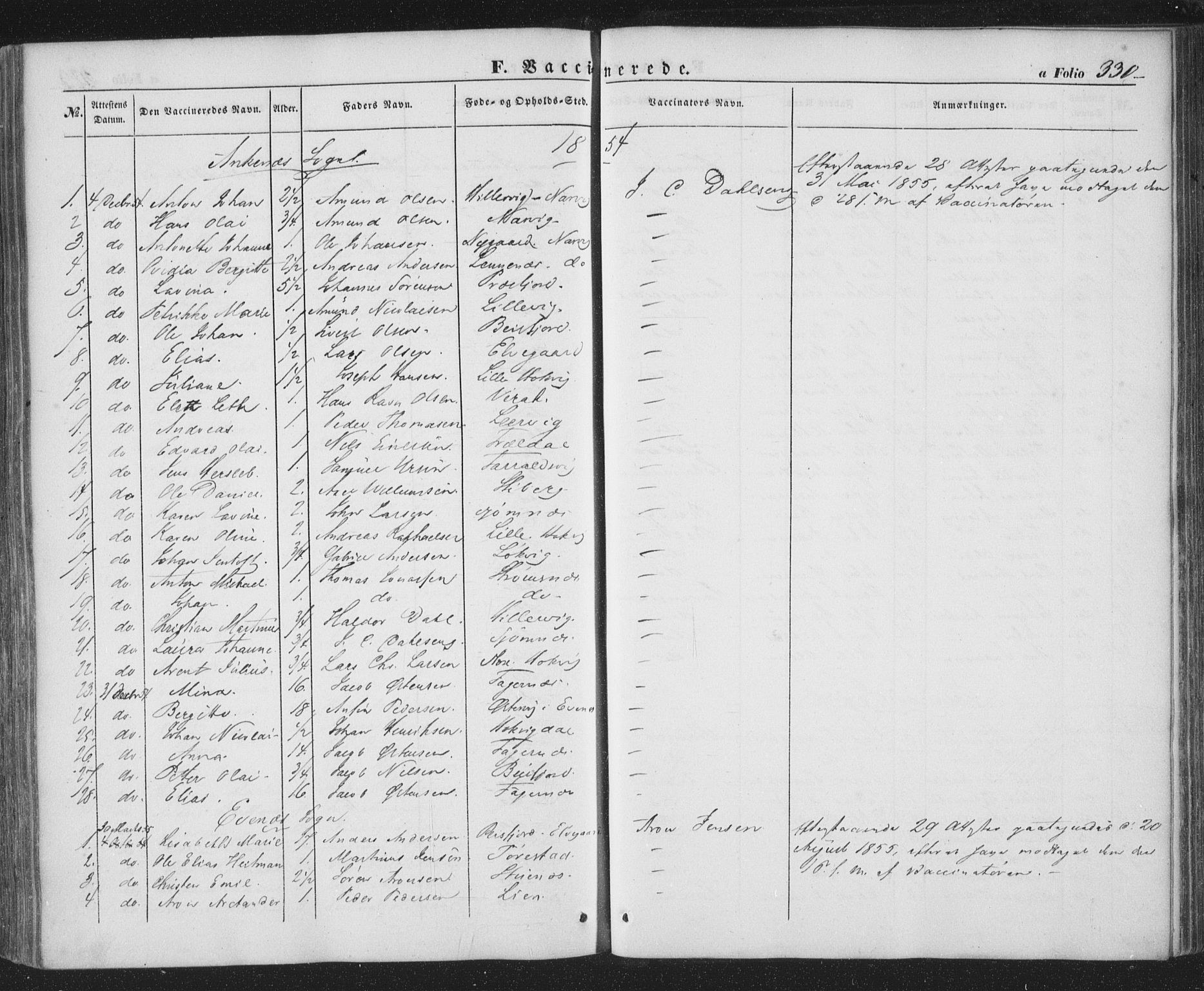 Ministerialprotokoller, klokkerbøker og fødselsregistre - Nordland, SAT/A-1459/863/L0895: Parish register (official) no. 863A07, 1851-1860, p. 330