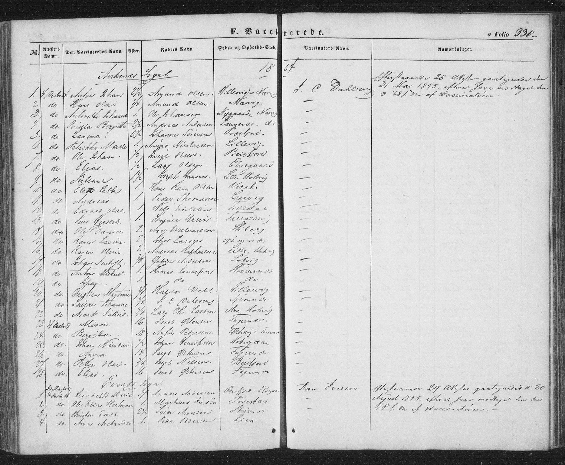 Ministerialprotokoller, klokkerbøker og fødselsregistre - Nordland, AV/SAT-A-1459/863/L0895: Parish register (official) no. 863A07, 1851-1860, p. 330