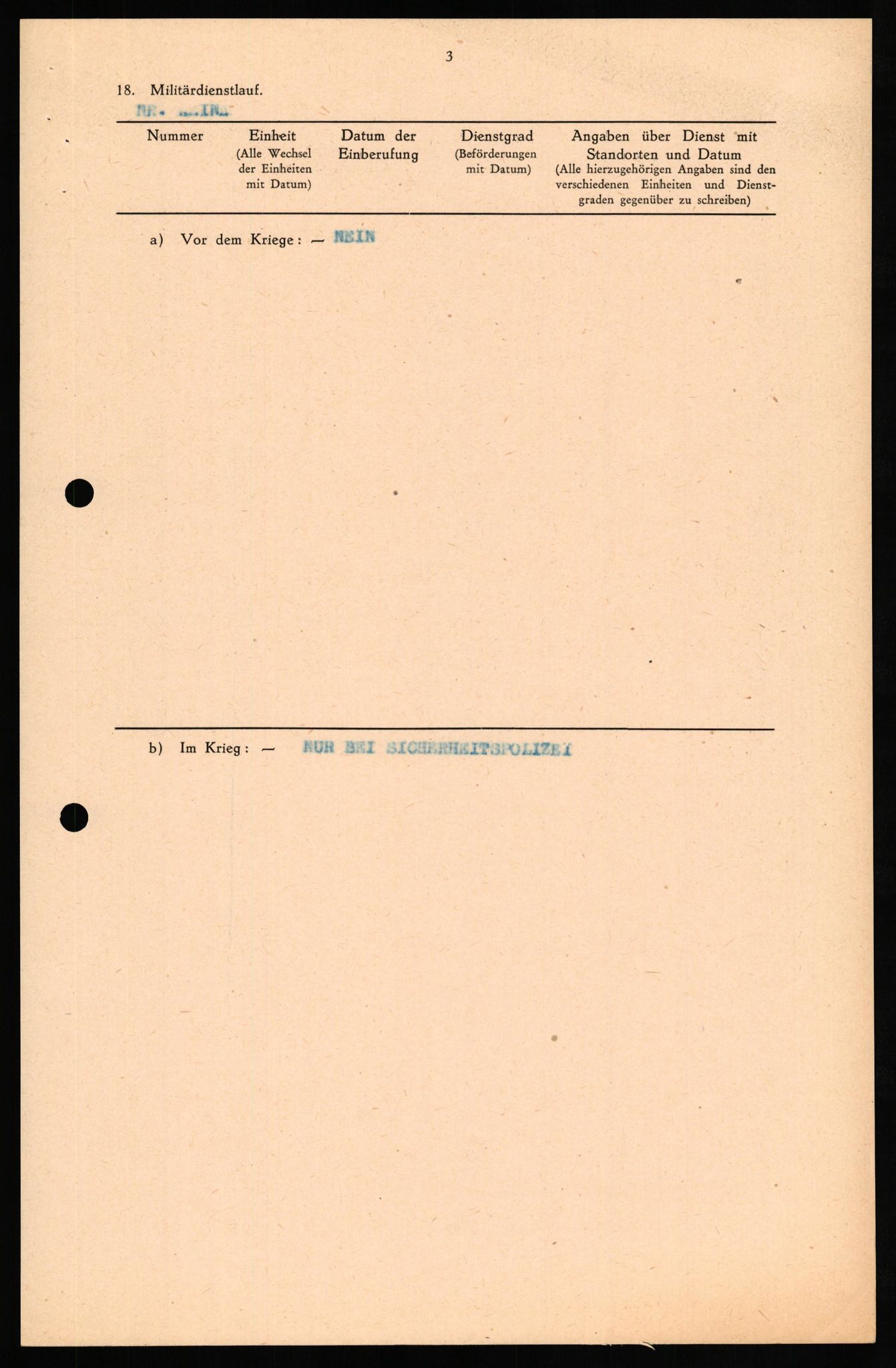 Forsvaret, Forsvarets overkommando II, RA/RAFA-3915/D/Db/L0029: CI Questionaires. Tyske okkupasjonsstyrker i Norge. Tyskere., 1945-1946, p. 110