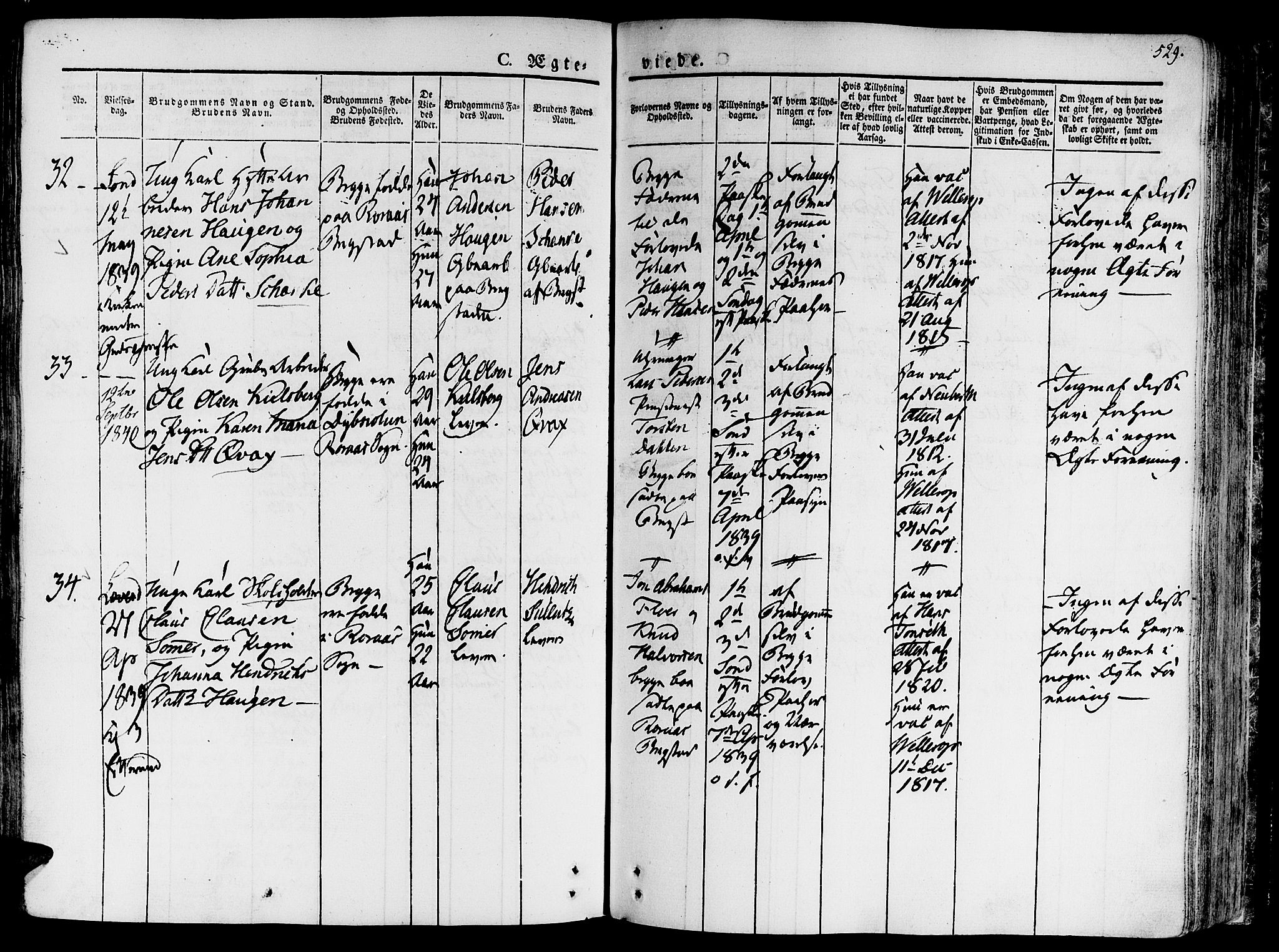 Ministerialprotokoller, klokkerbøker og fødselsregistre - Sør-Trøndelag, SAT/A-1456/681/L0930: Parish register (official) no. 681A08, 1829-1844, p. 529