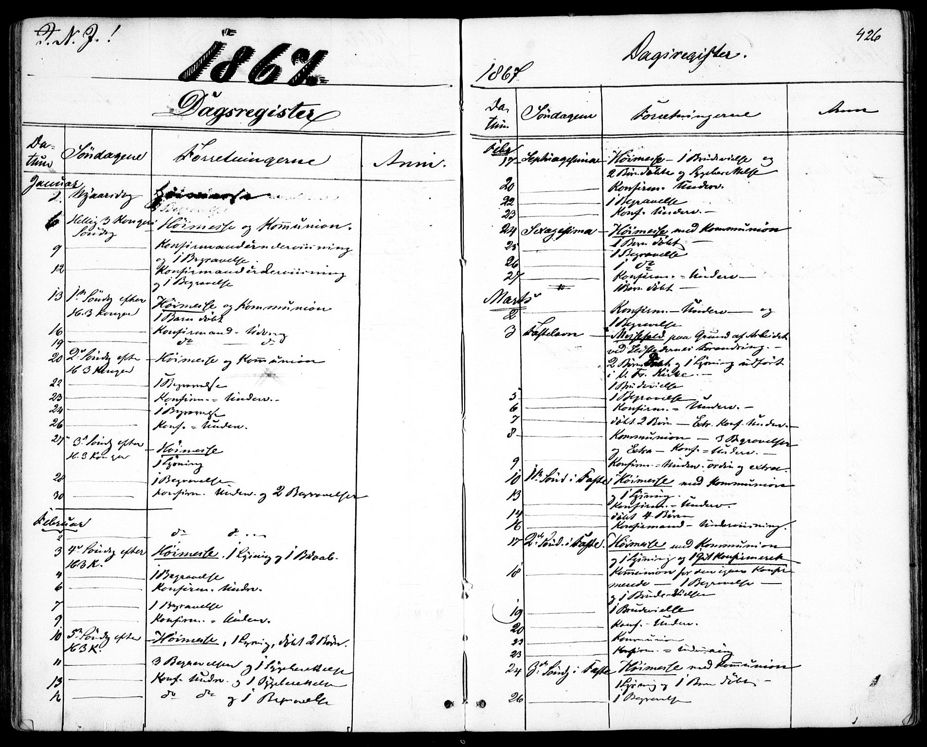 Garnisonsmenigheten Kirkebøker, AV/SAO-A-10846/F/Fa/L0010: Parish register (official) no. 10, 1859-1869, p. 426