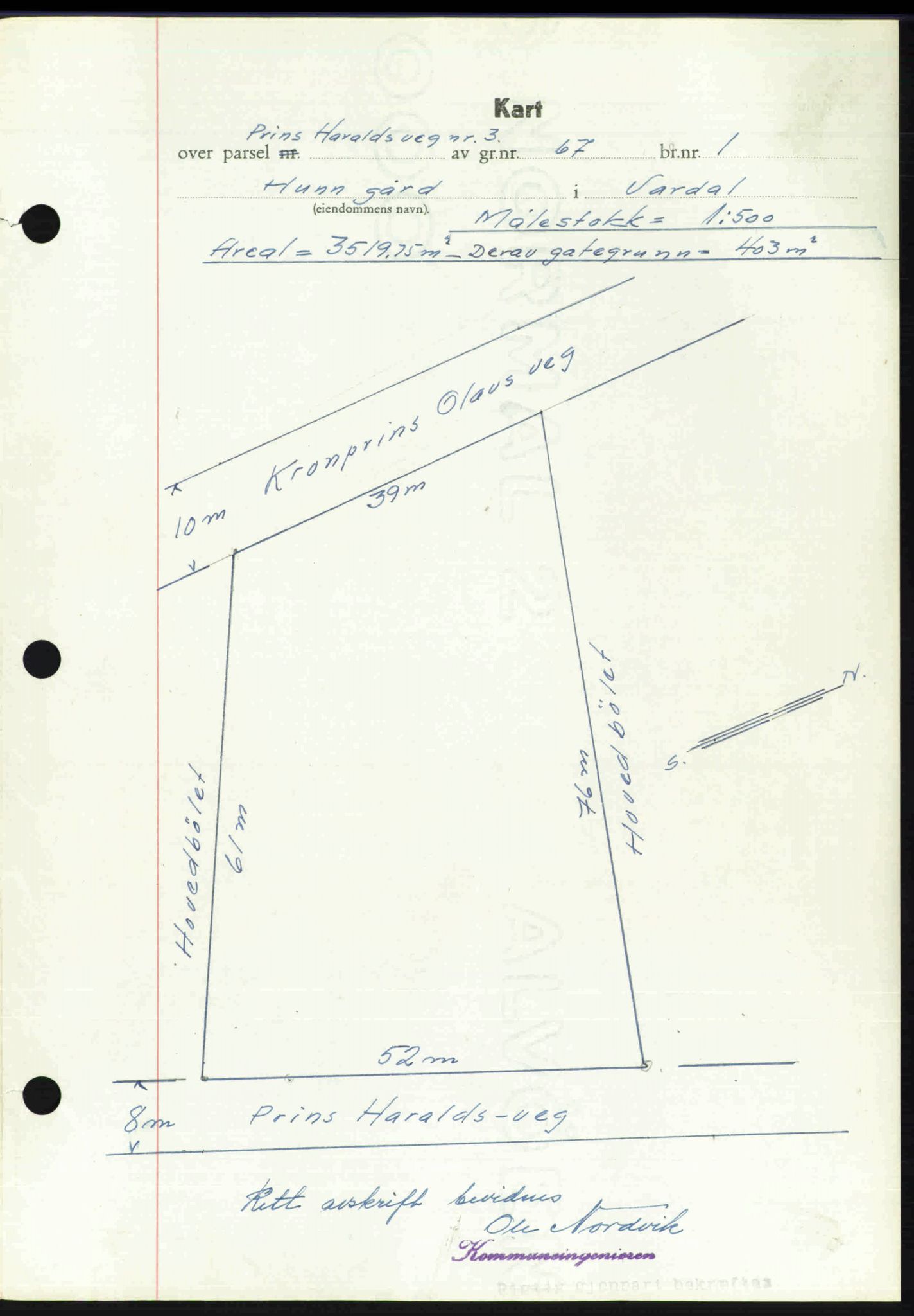 Toten tingrett, SAH/TING-006/H/Hb/Hbc/L0020: Mortgage book no. Hbc-20, 1948-1948, Diary no: : 2912/1948