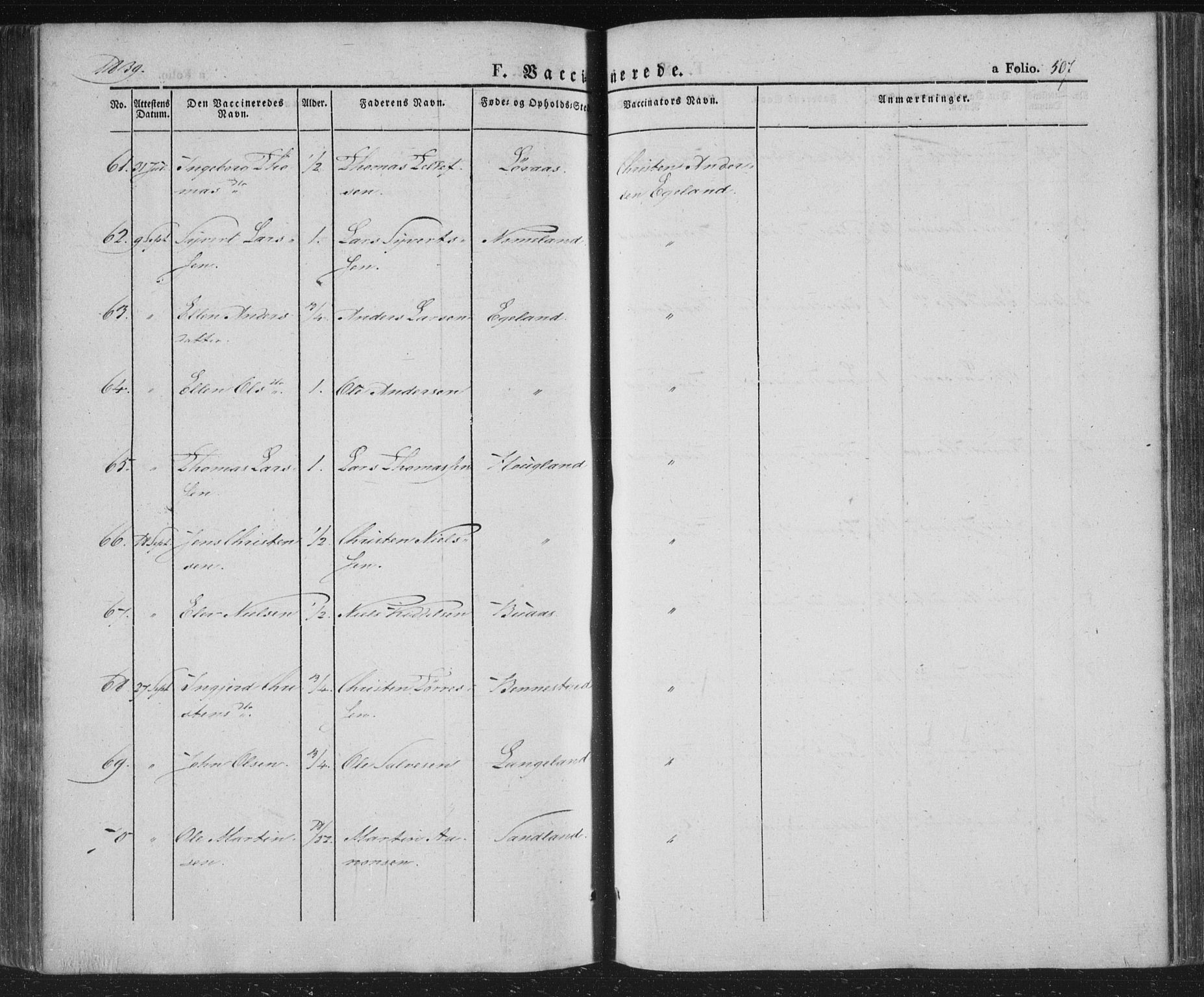 Vennesla sokneprestkontor, AV/SAK-1111-0045/Fa/Fac/L0004: Parish register (official) no. A 4, 1834-1855, p. 507