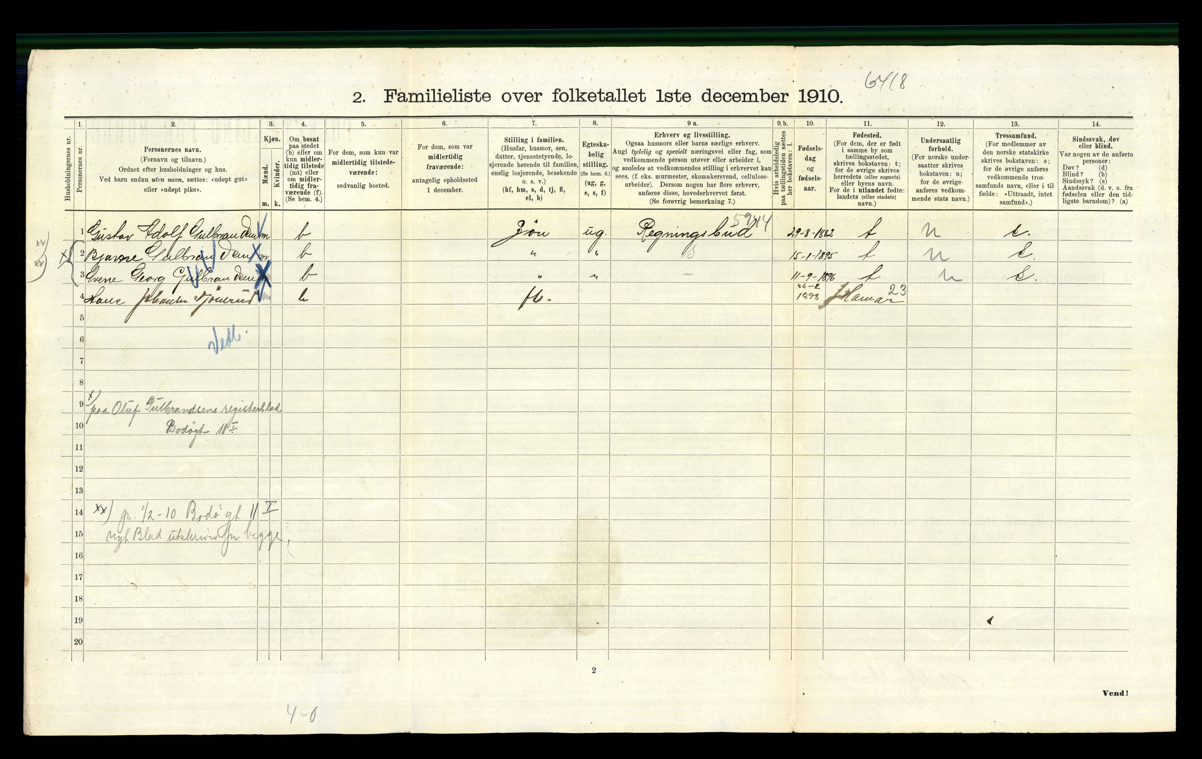 RA, 1910 census for Kristiania, 1910, p. 7650