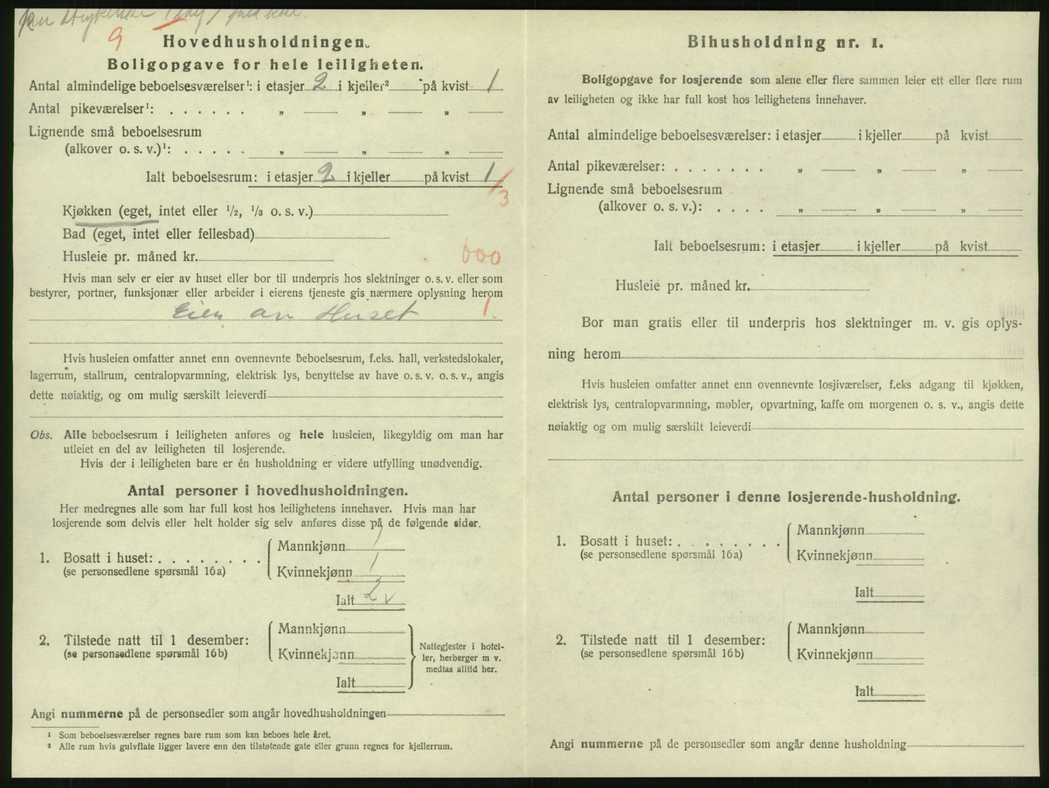 SAT, 1920 census for Steinkjer, 1920, p. 2073