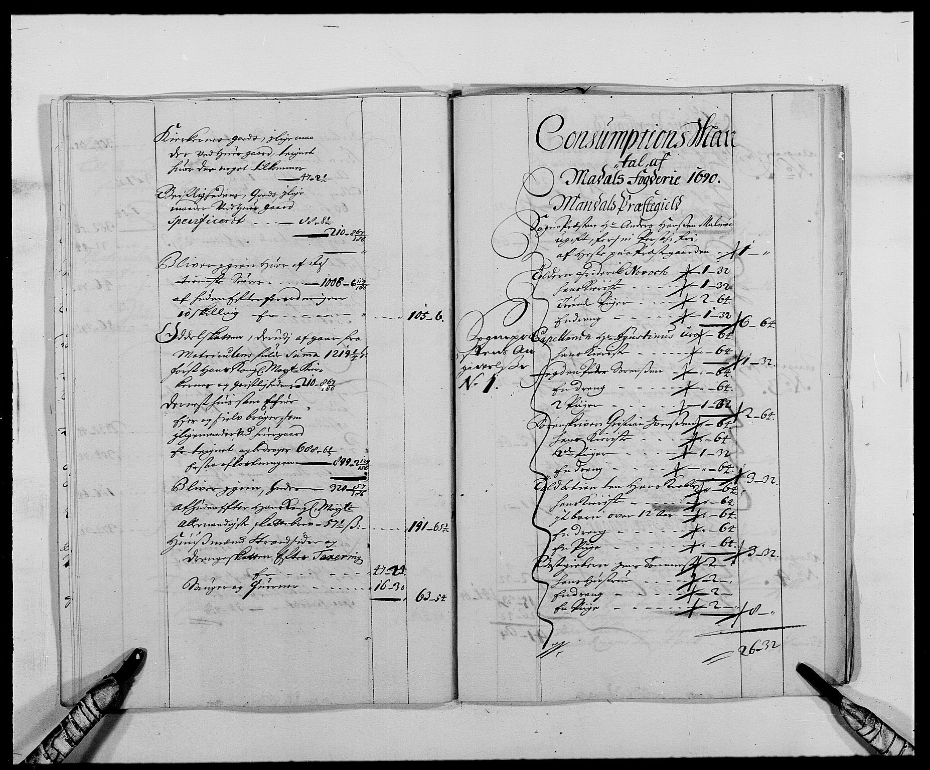 Rentekammeret inntil 1814, Reviderte regnskaper, Fogderegnskap, RA/EA-4092/R42/L2543: Mandal fogderi, 1688-1691, p. 193