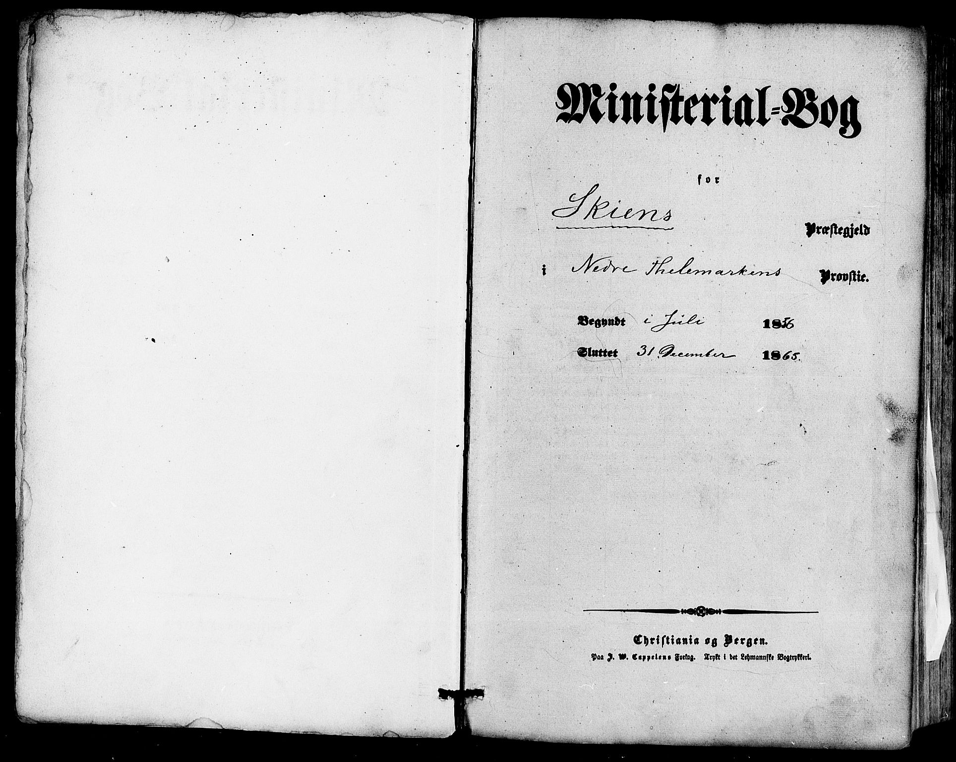 Skien kirkebøker, SAKO/A-302/F/Fa/L0007: Parish register (official) no. 7, 1856-1865