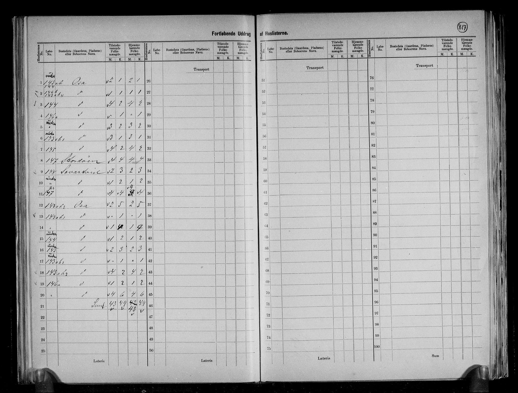 RA, 1891 census for 1233 Ulvik, 1891, p. 12