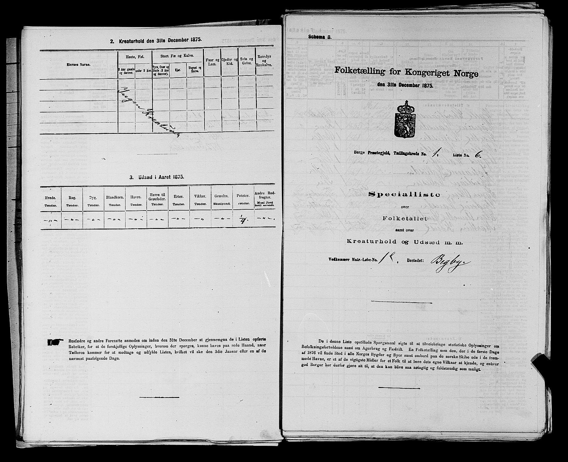 RA, 1875 census for 0113P Borge, 1875, p. 47