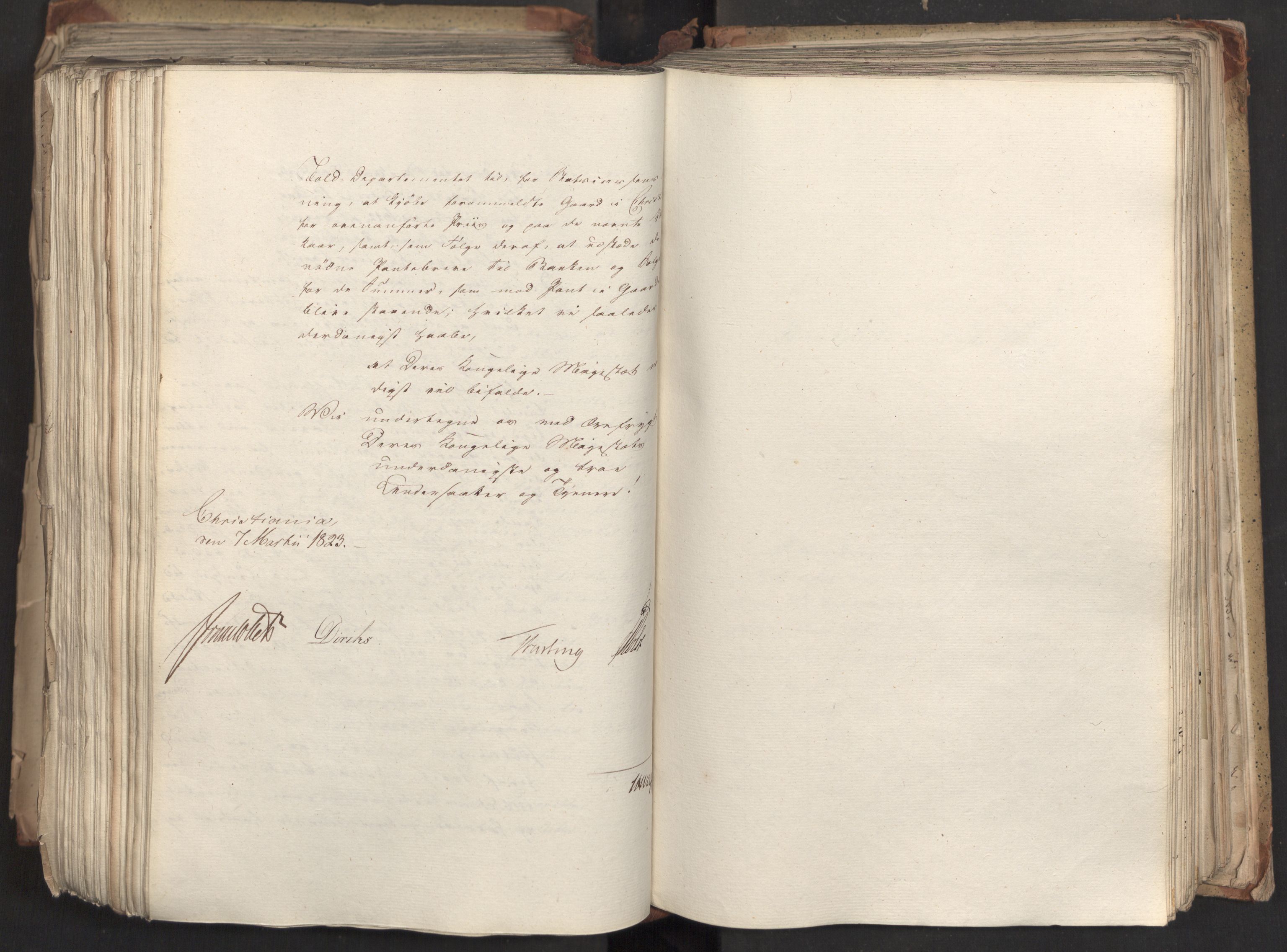 Statsrådsavdelingen i Stockholm, AV/RA-S-1003/D/Da/L0033: Regjeringsinnstillinger nr. 1-274, 1823, p. 487