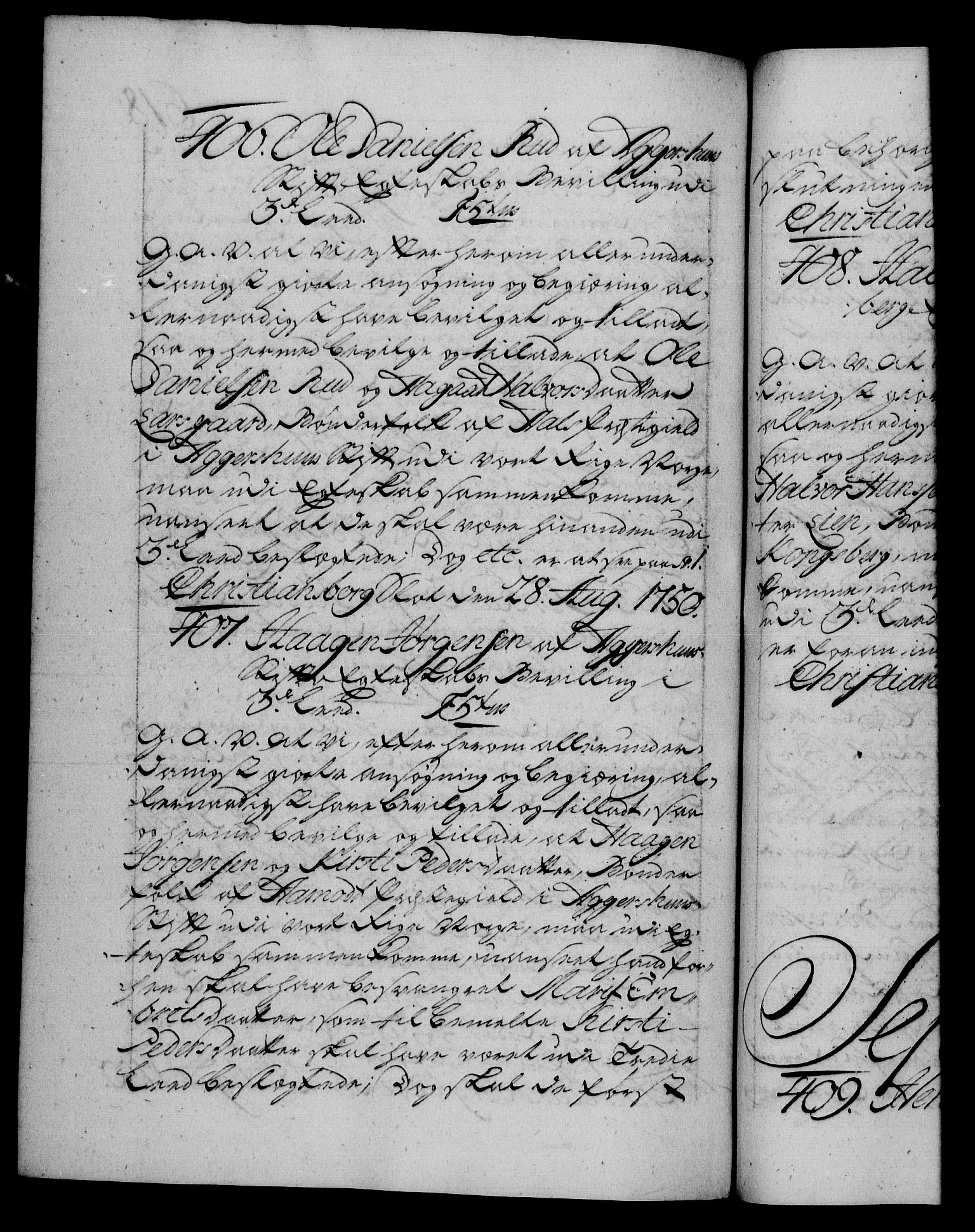 Danske Kanselli 1572-1799, RA/EA-3023/F/Fc/Fca/Fcaa/L0036: Norske registre, 1749-1750, p. 618b