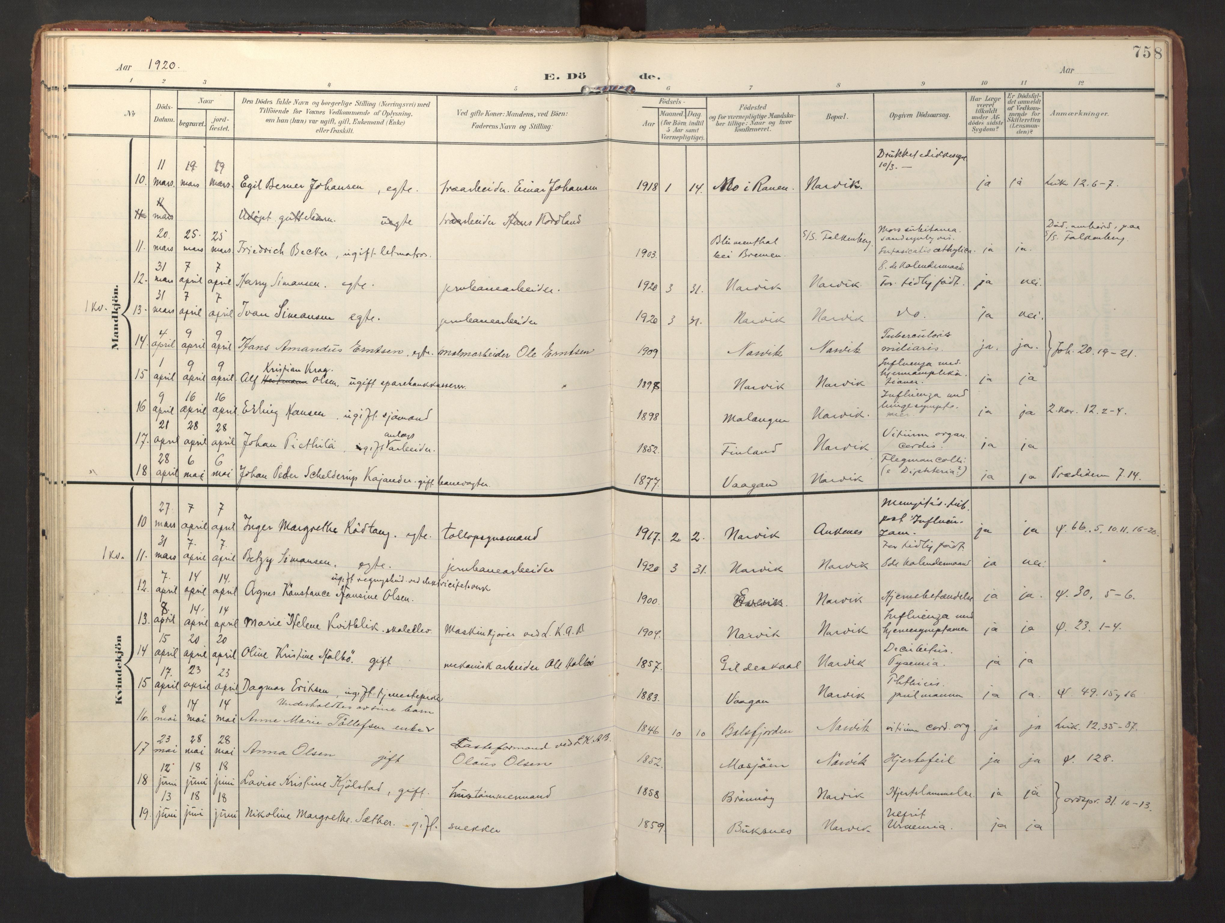 Ministerialprotokoller, klokkerbøker og fødselsregistre - Nordland, SAT/A-1459/871/L1000: Parish register (official) no. 871A16, 1902-1925, p. 75