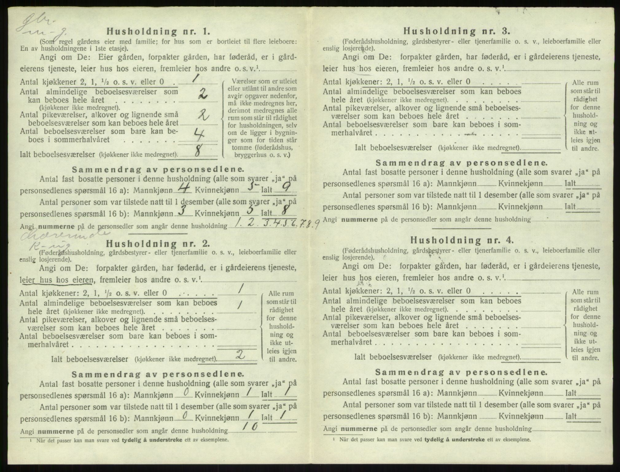 SAB, 1920 census for Sogndal, 1920, p. 1127