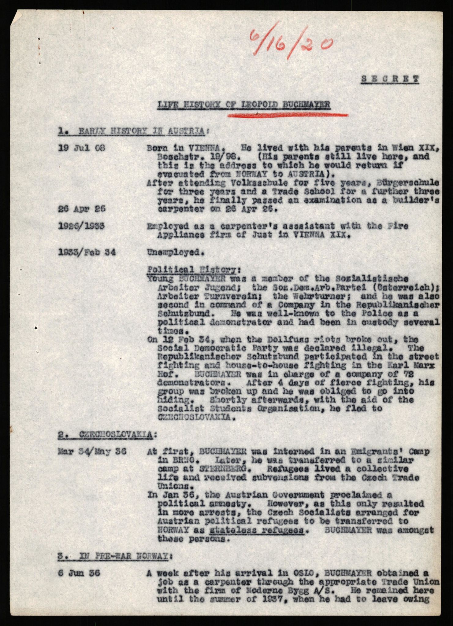 Forsvaret, Forsvarets overkommando II, AV/RA-RAFA-3915/D/Db/L0038: CI Questionaires. Tyske okkupasjonsstyrker i Norge. Østerrikere., 1945-1946, p. 157