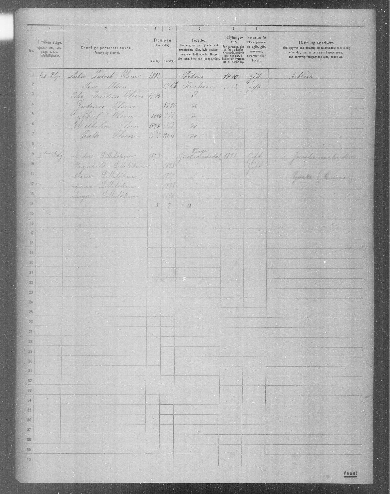 OBA, Municipal Census 1904 for Kristiania, 1904, p. 8245