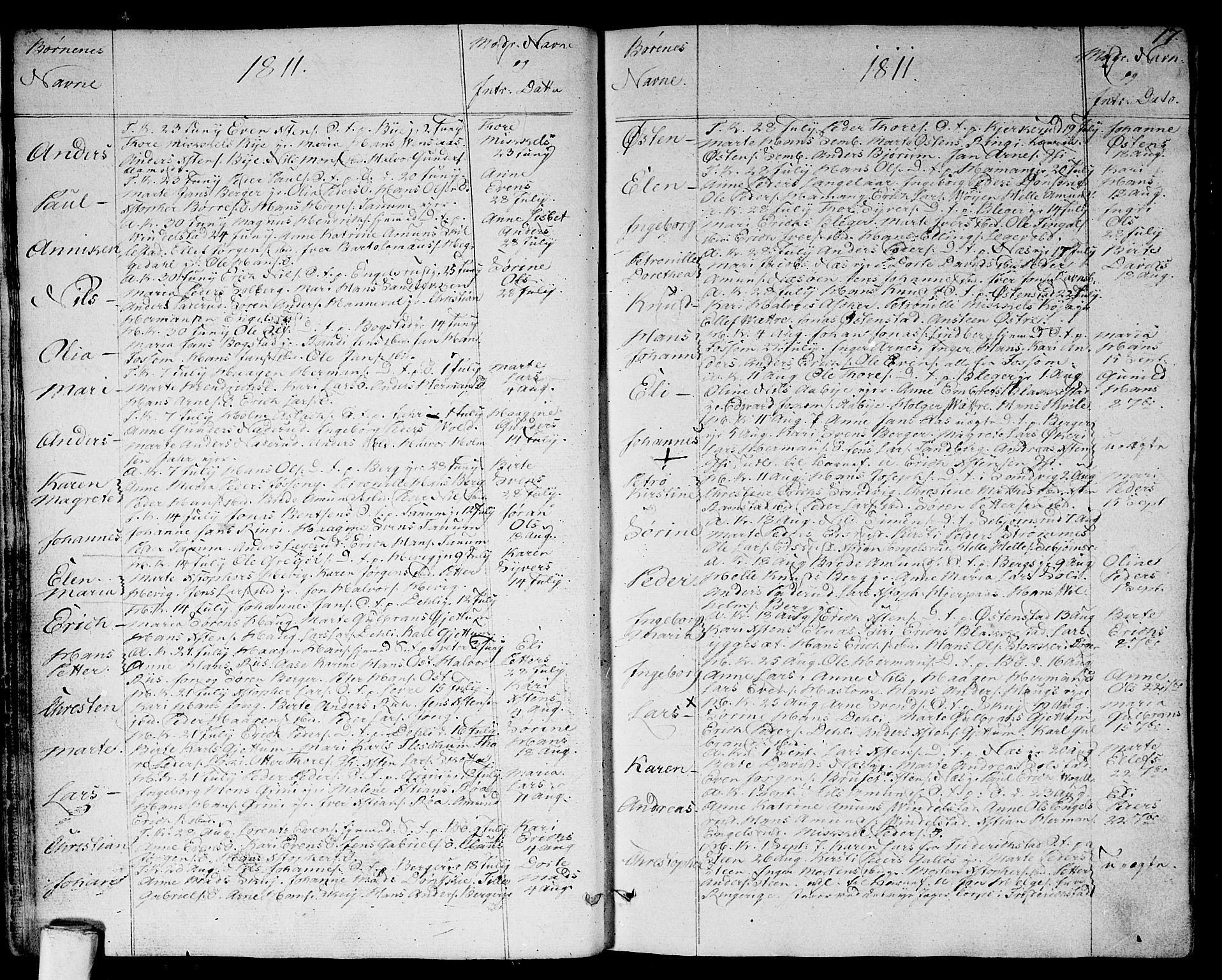 Asker prestekontor Kirkebøker, SAO/A-10256a/F/Fa/L0005: Parish register (official) no. I 5, 1807-1813, p. 17