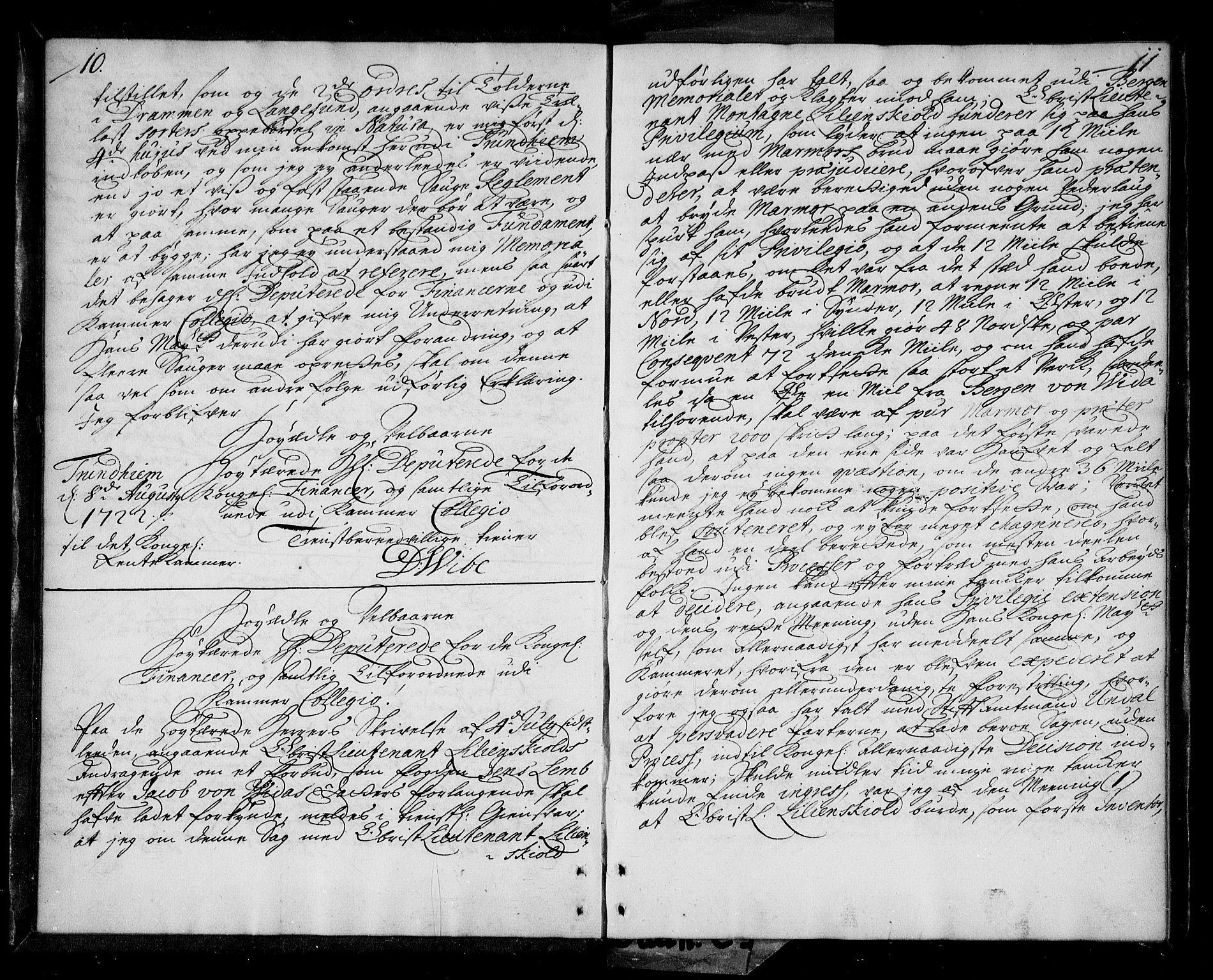 Stattholderembetet 1572-1771, AV/RA-EA-2870/Be/L0003: Korrespondanseprotokoll, 1722-1723, p. 10-11