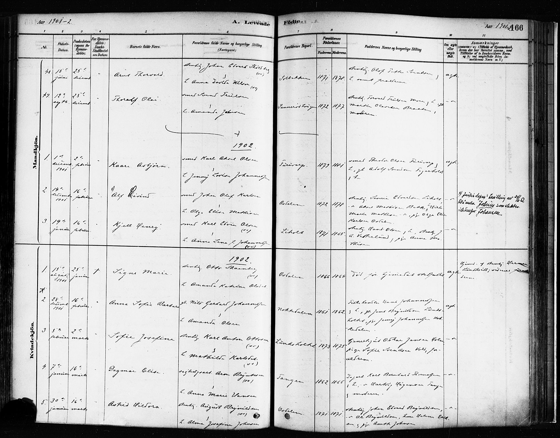 Idd prestekontor Kirkebøker, SAO/A-10911/F/Fc/L0006a: Parish register (official) no. III 6A, 1878-1903, p. 166