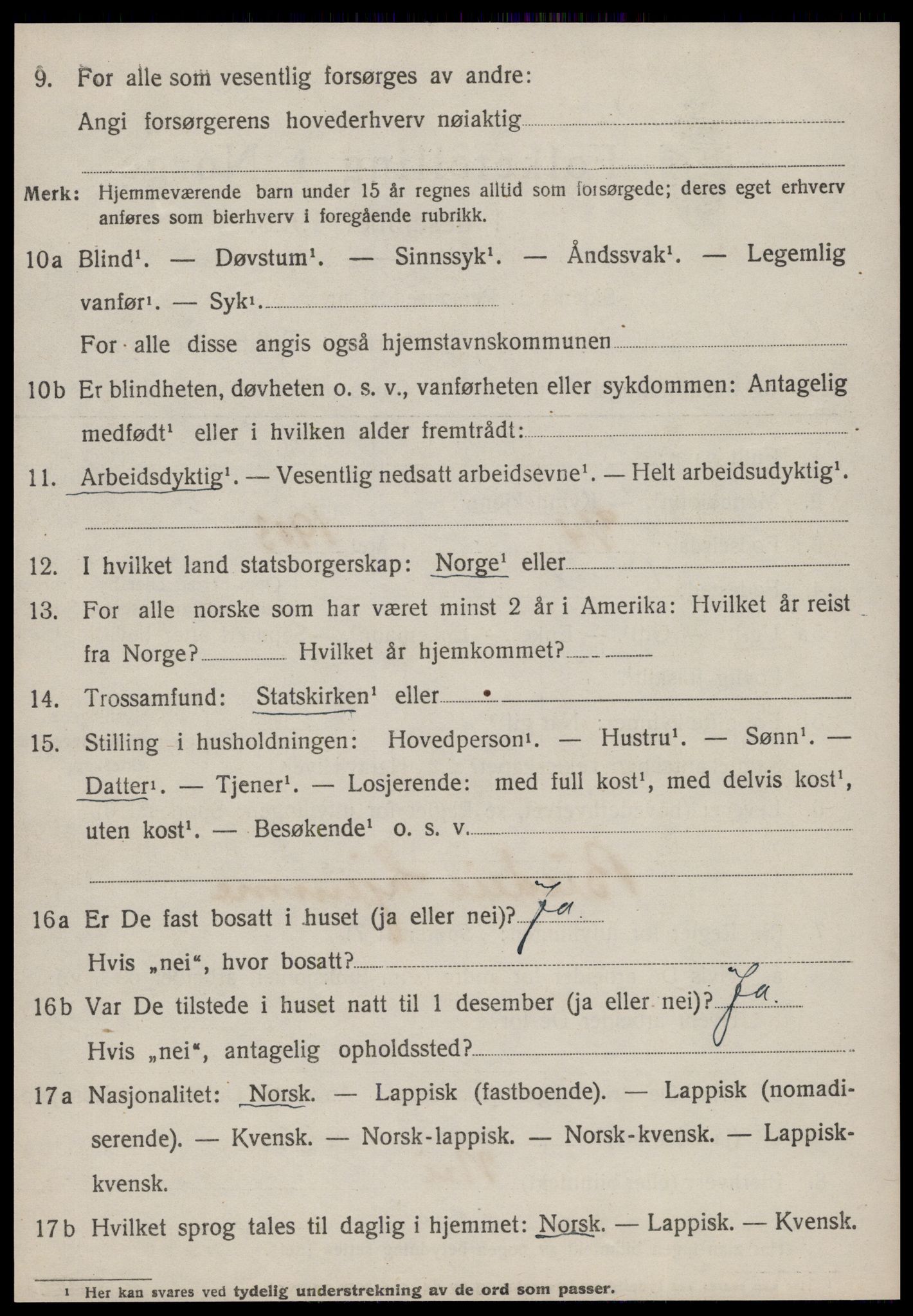 SAT, 1920 census for Oppdal, 1920, p. 7120