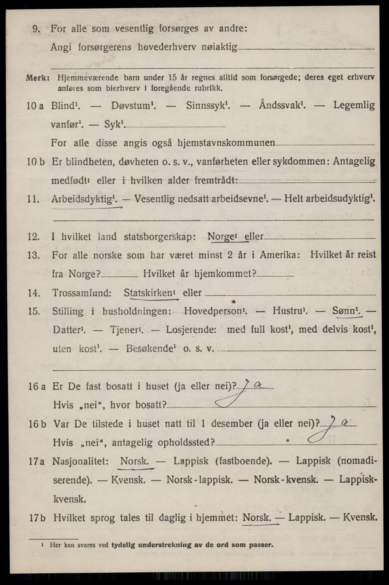 SAT, 1920 census for Ørland, 1920, p. 7844