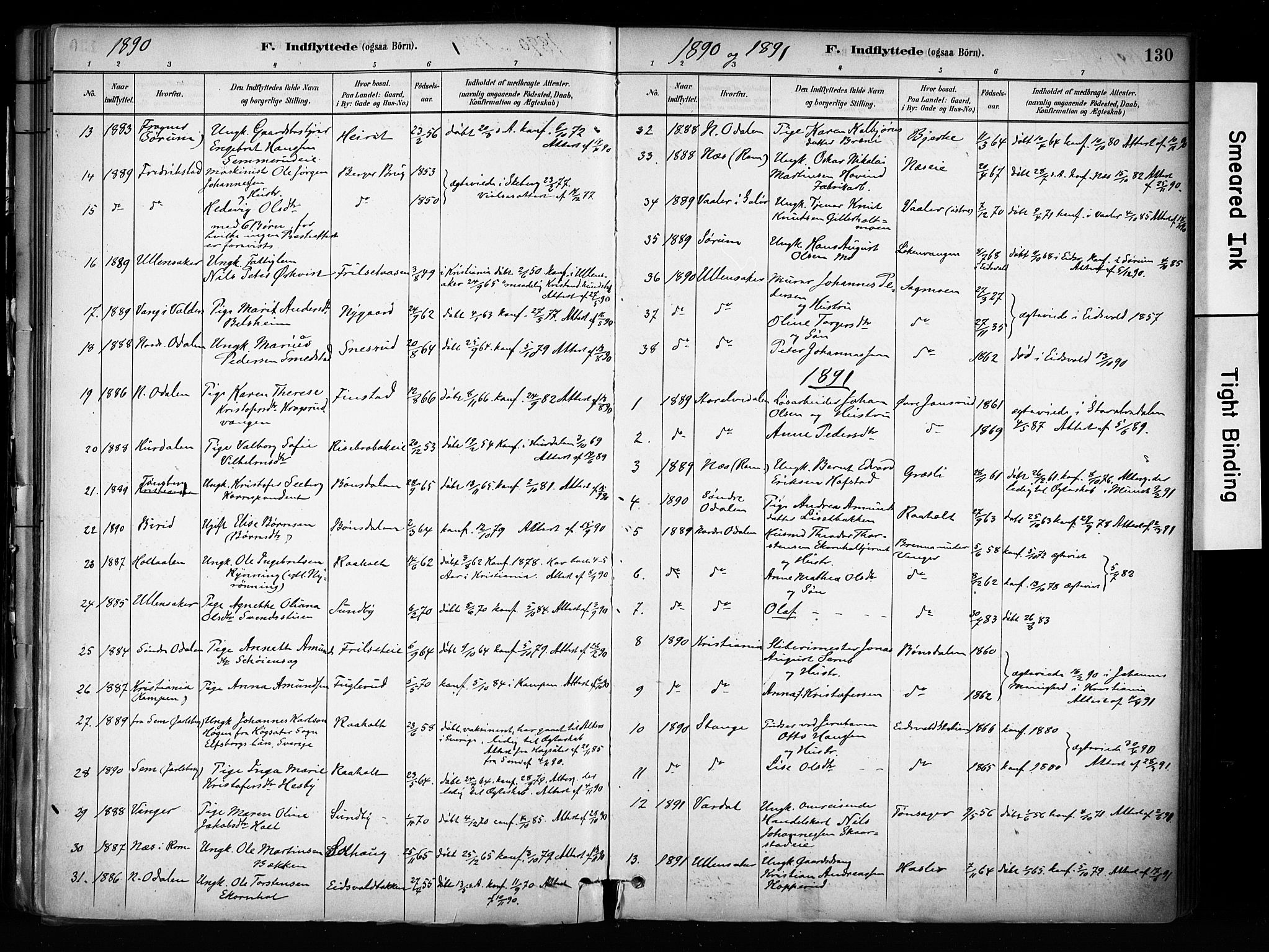 Eidsvoll prestekontor Kirkebøker, SAO/A-10888/F/Fa/L0003: Parish register (official) no. I 3, 1882-1895, p. 130