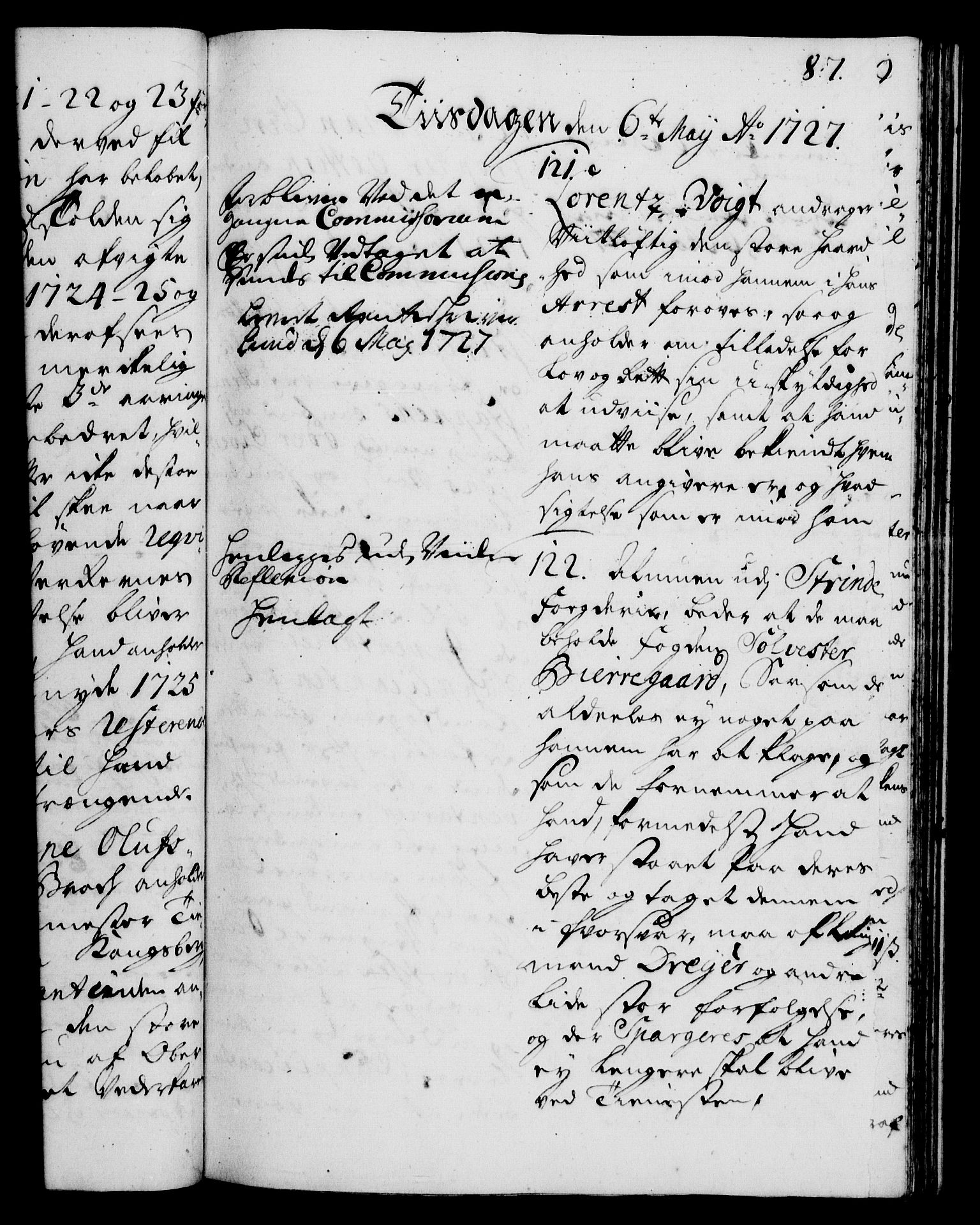 Rentekammeret, Kammerkanselliet, RA/EA-3111/G/Gh/Gha/L0009: Norsk ekstraktmemorialprotokoll (merket RK 53.54), 1726-1728, p. 87