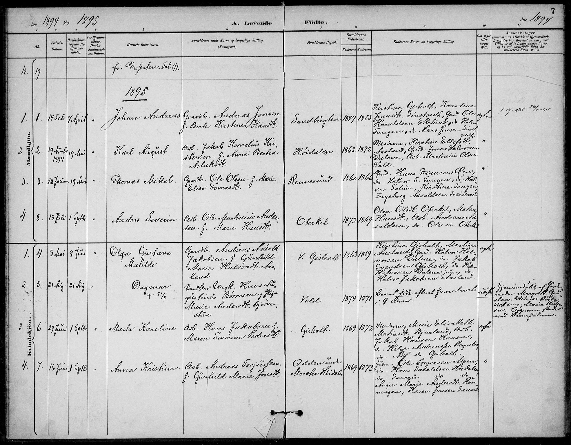 Solum kirkebøker, AV/SAKO-A-306/F/Fc/L0002: Parish register (official) no. III 2, 1892-1906, p. 7