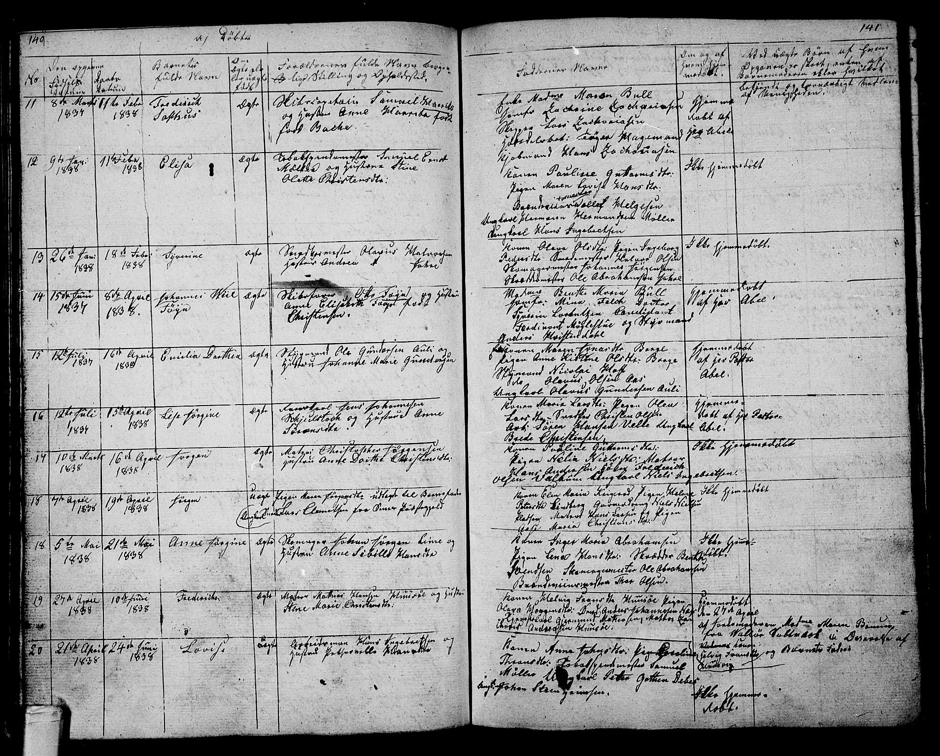 Tønsberg kirkebøker, AV/SAKO-A-330/G/Ga/L0002: Parish register (copy) no. 2, 1827-1854, p. 140-141