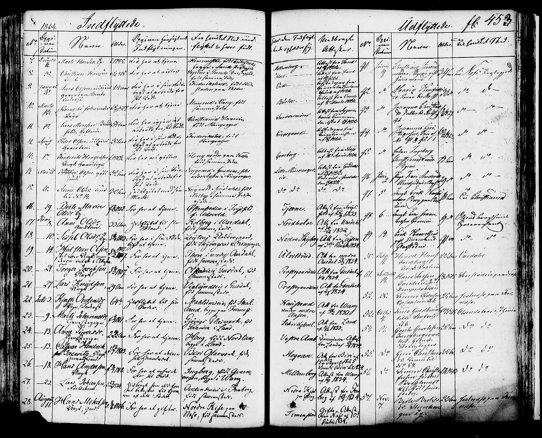 Ringsaker prestekontor, AV/SAH-PREST-014/K/Ka/L0007: Parish register (official) no. 7B, 1826-1837, p. 453