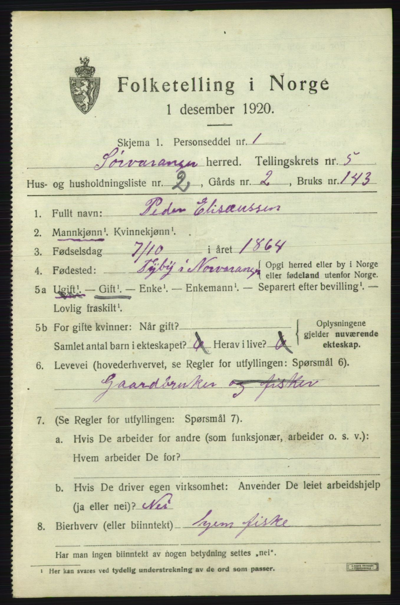 SATØ, 1920 census for Sør-Varanger, 1920, p. 3448