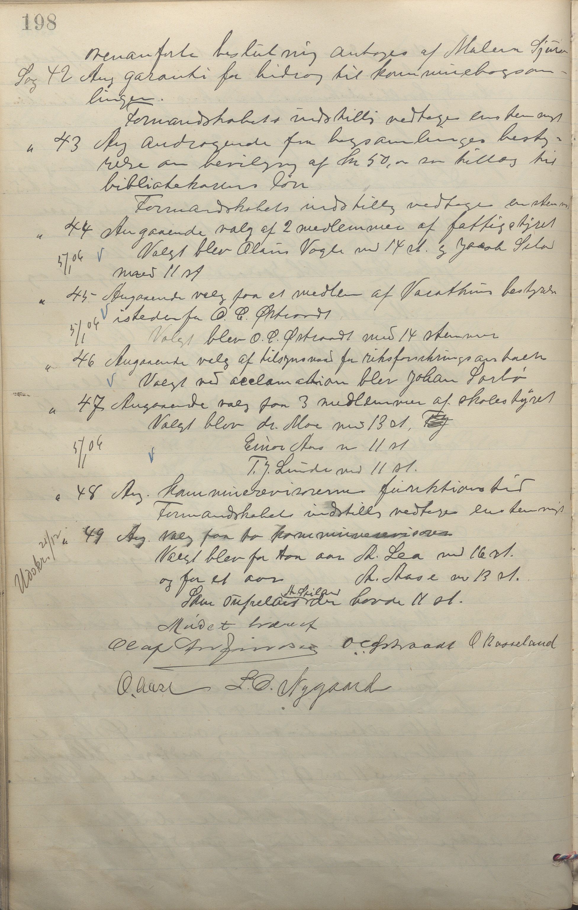 Sandnes kommune - Formannskapet og Bystyret, IKAR/K-100188/Aa/L0006: Møtebok, 1902-1909, p. 198