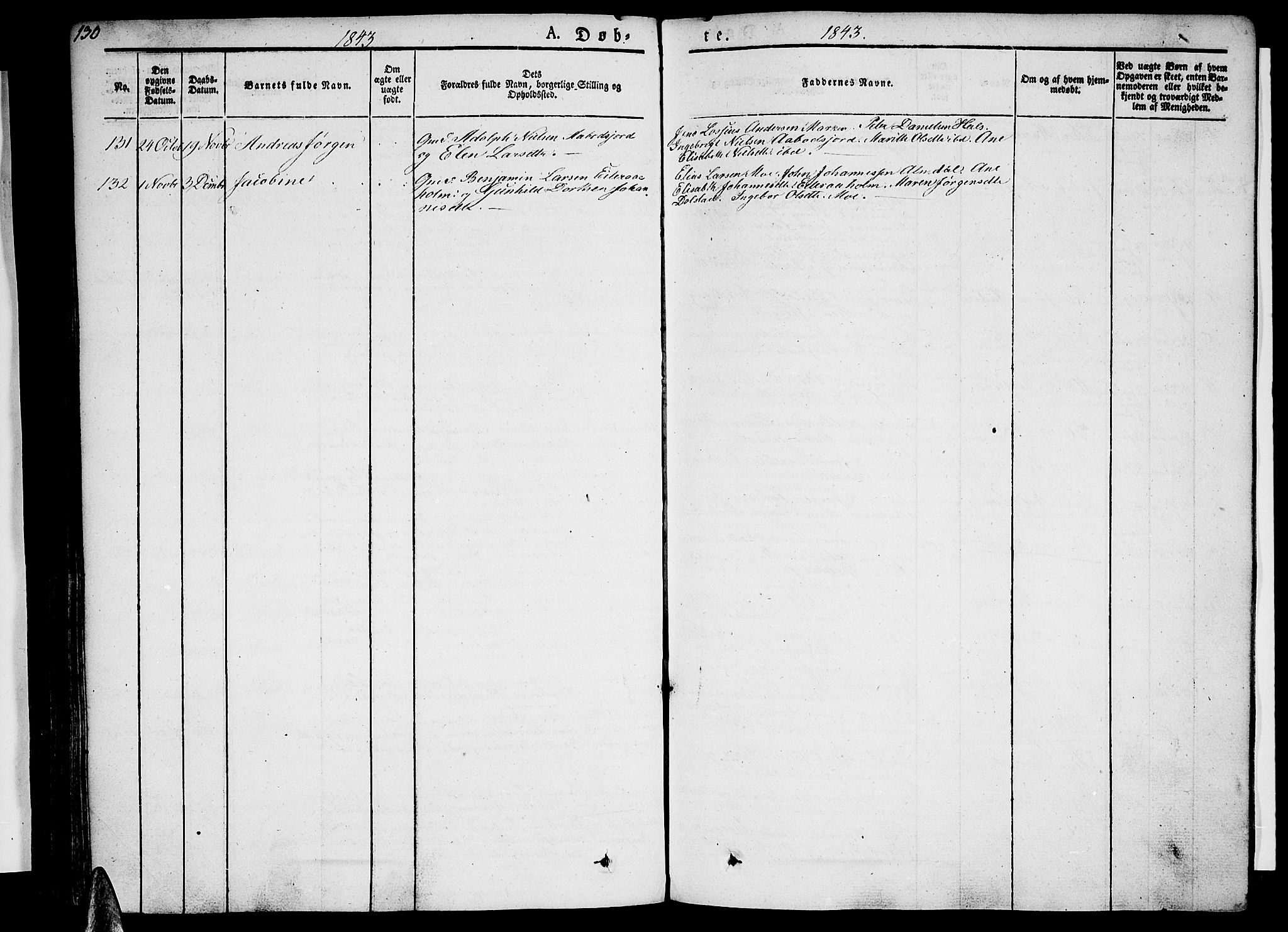 Ministerialprotokoller, klokkerbøker og fødselsregistre - Nordland, AV/SAT-A-1459/820/L0289: Parish register (official) no. 820A10, 1826-1845, p. 130