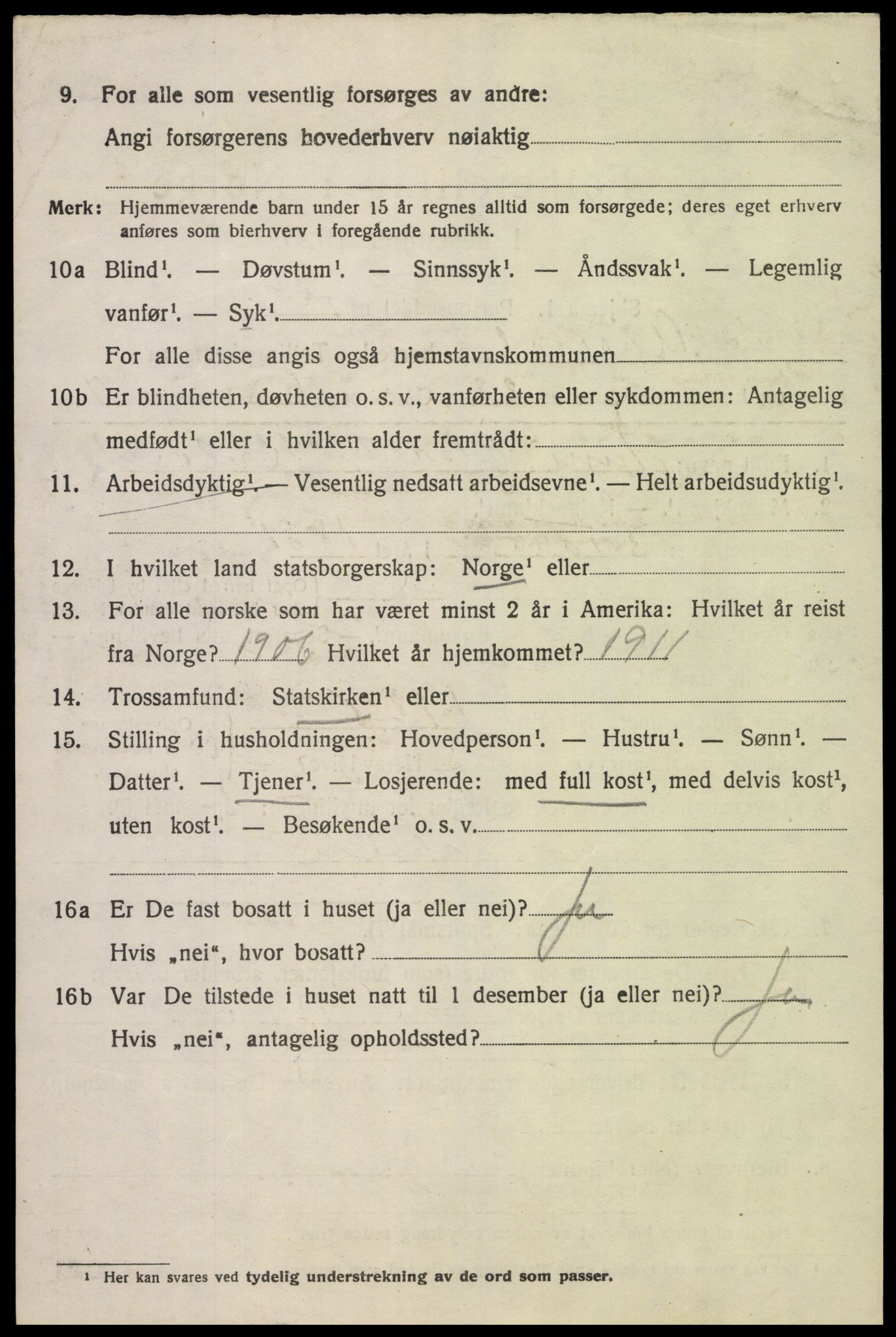 SAK, 1920 census for Åseral, 1920, p. 2041