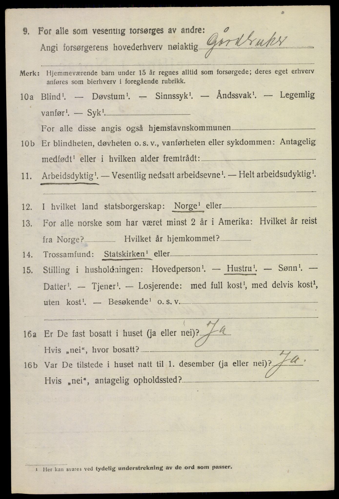 SAKO, 1920 census for Solum, 1920, p. 8169