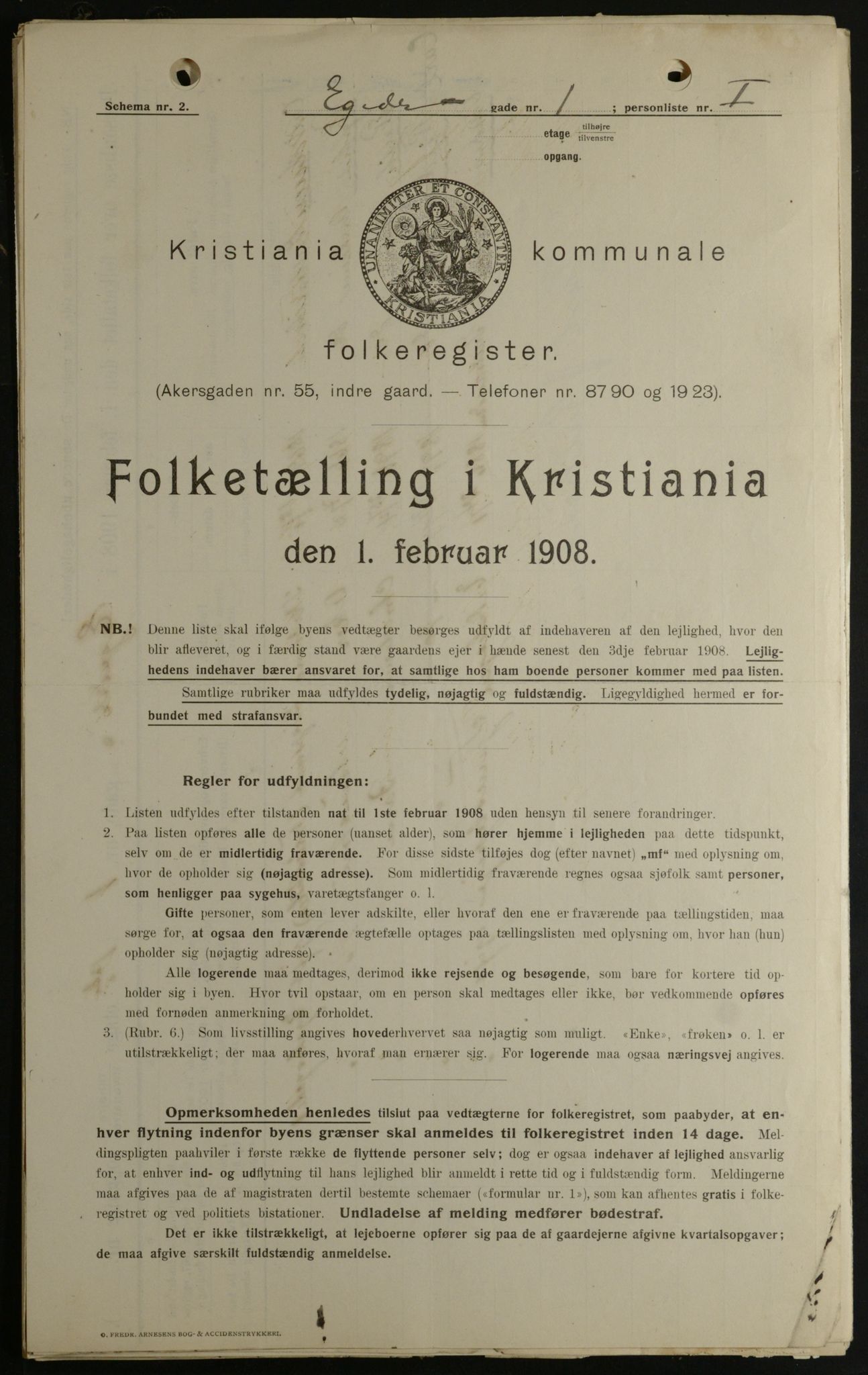 OBA, Municipal Census 1908 for Kristiania, 1908, p. 17328