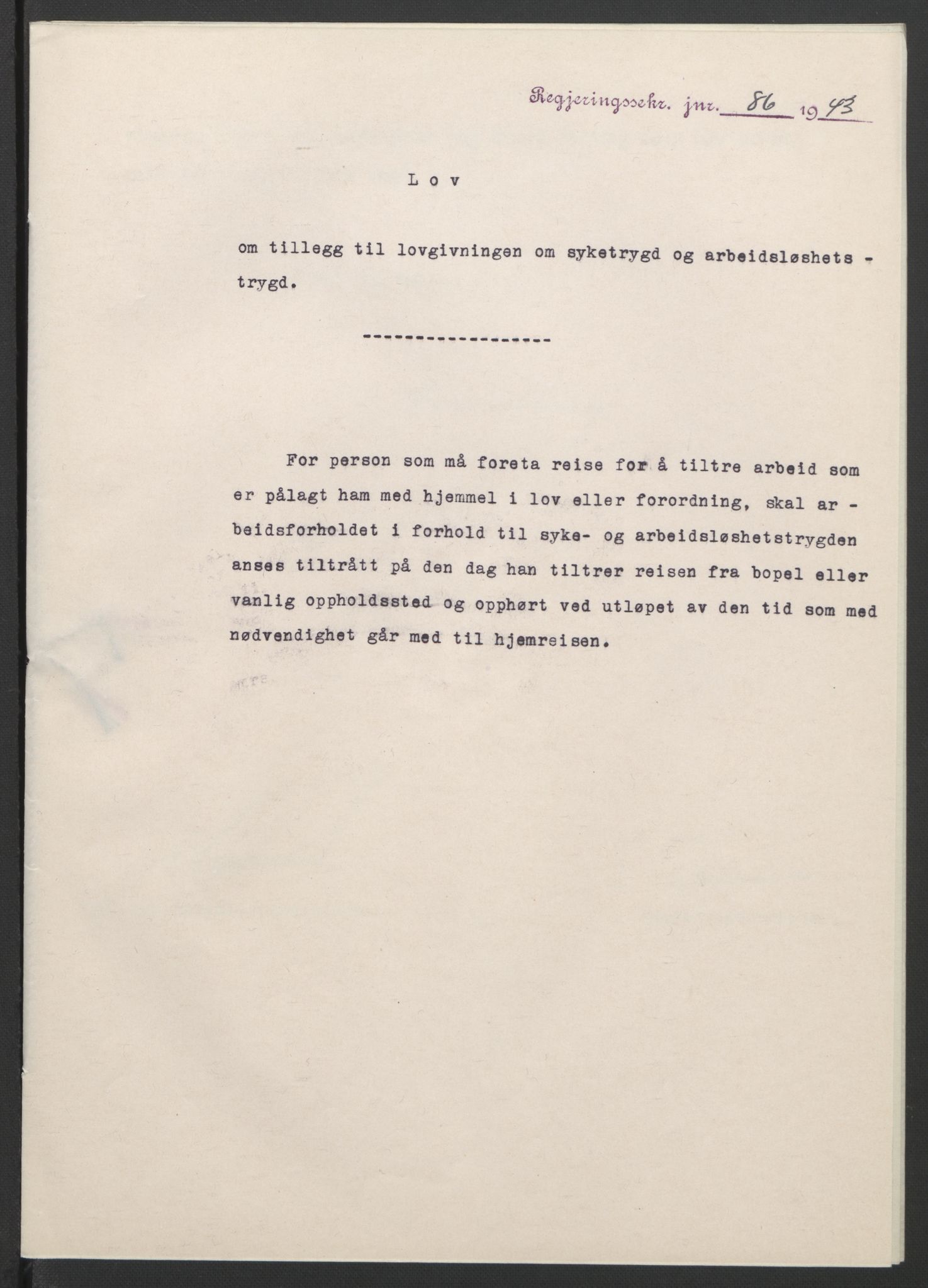NS-administrasjonen 1940-1945 (Statsrådsekretariatet, de kommisariske statsråder mm), RA/S-4279/D/Db/L0099: Lover, 1943, p. 198