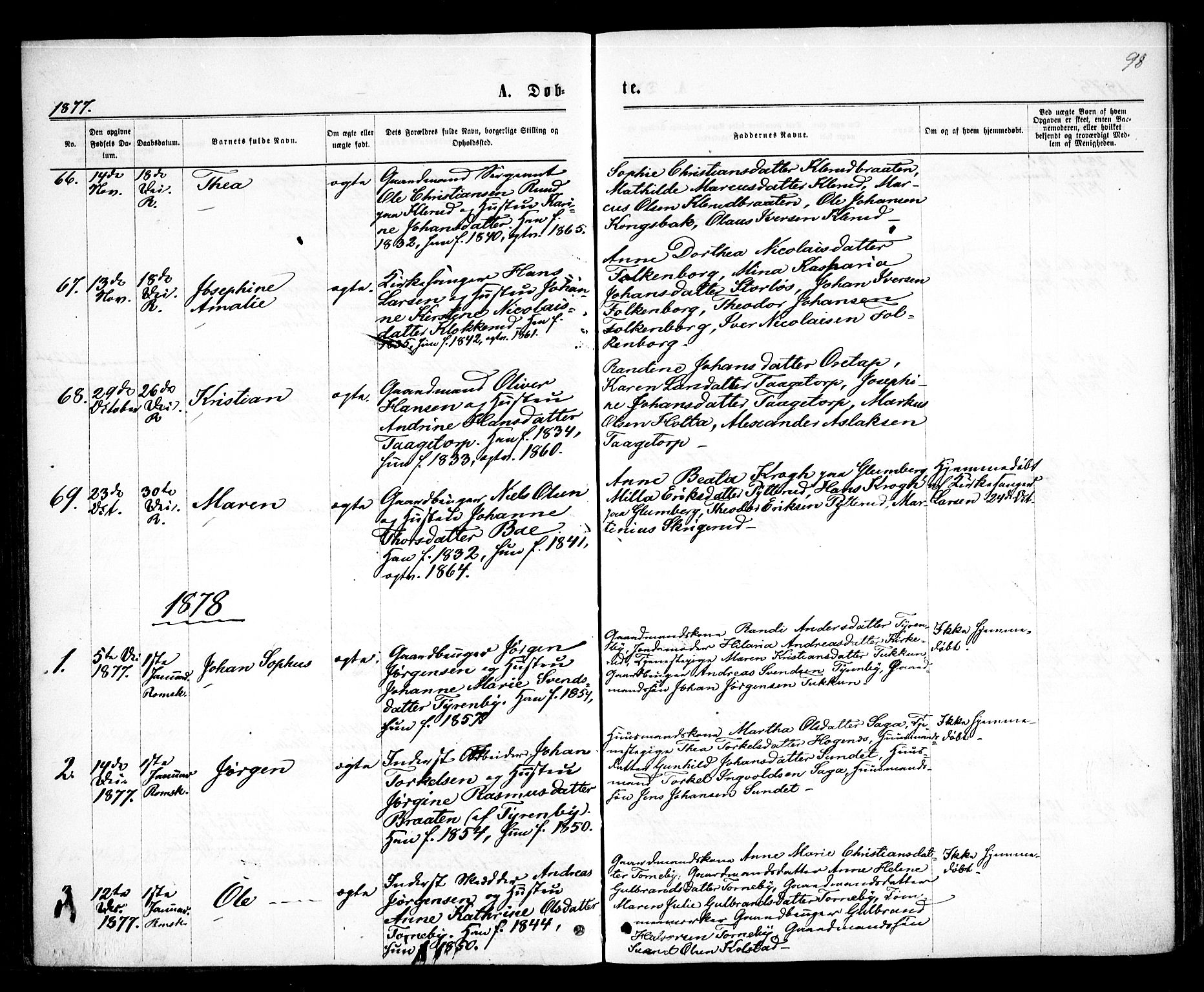 Rødenes prestekontor Kirkebøker, AV/SAO-A-2005/F/Fa/L0008: Parish register (official) no. I 8, 1869-1879, p. 98