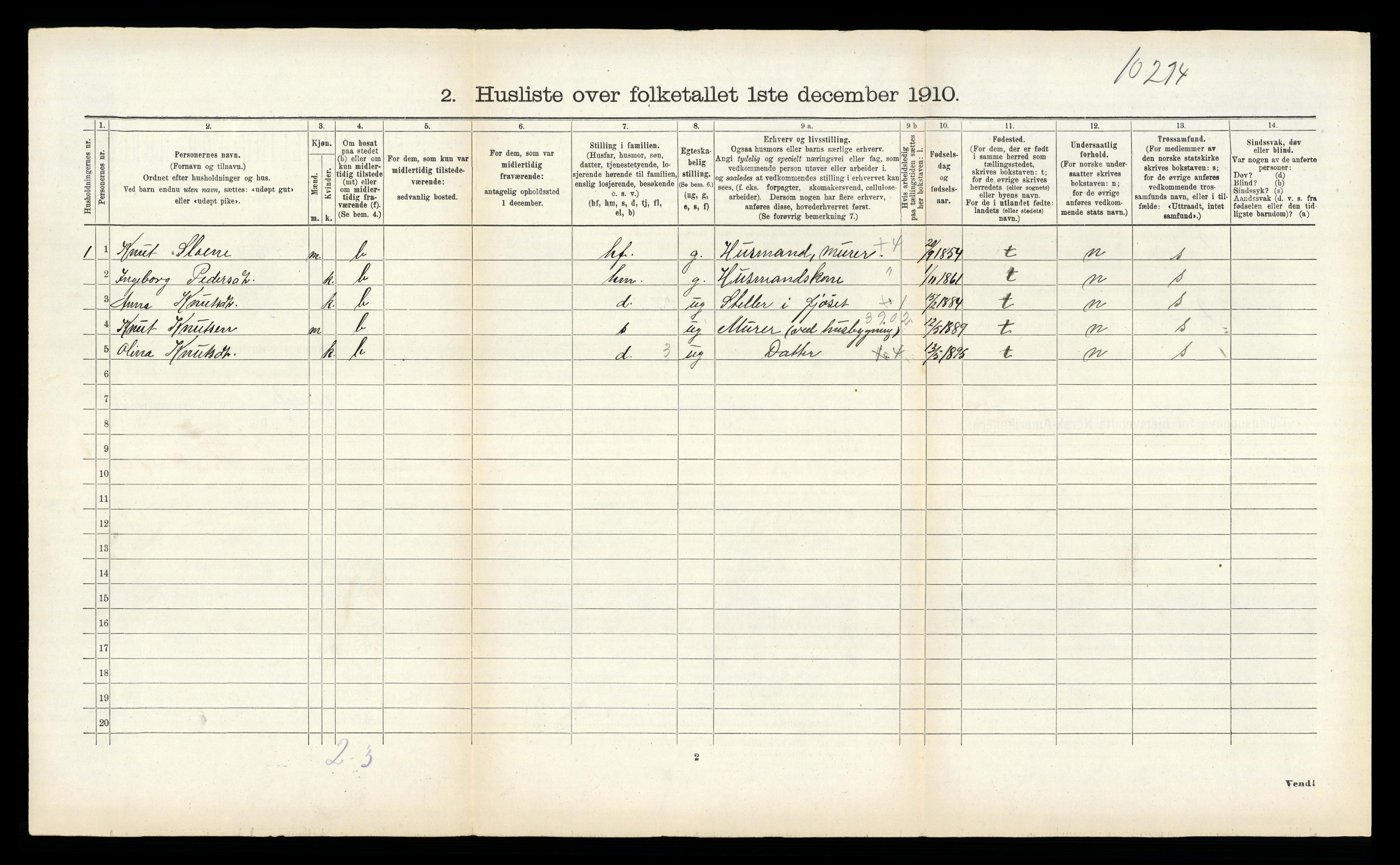 RA, 1910 census for Lærdal, 1910, p. 705