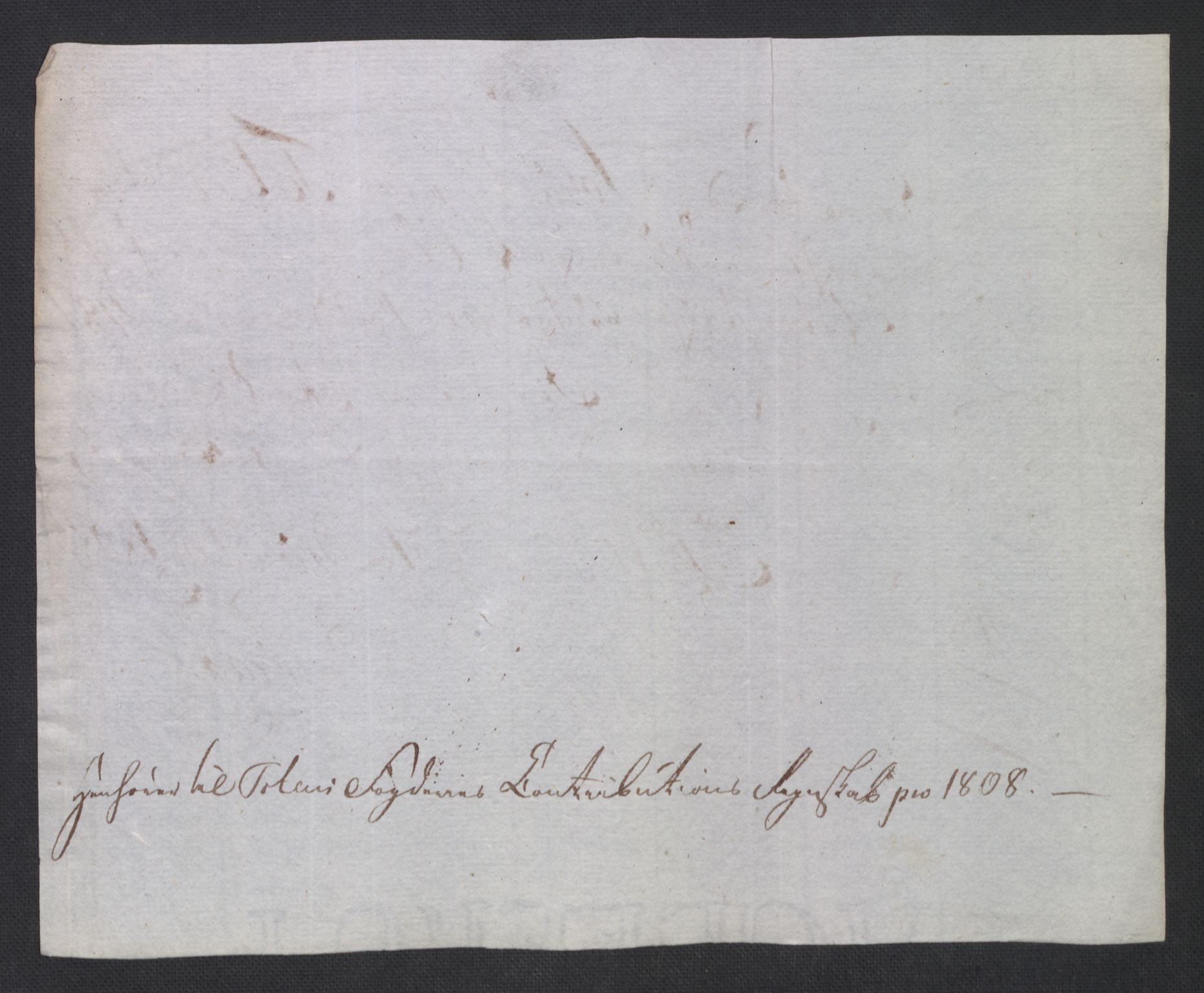 Rentekammeret inntil 1814, Reviderte regnskaper, Fogderegnskap, AV/RA-EA-4092/R19/L1396: Fogderegnskap Toten, Hadeland og Vardal, 1808, p. 687