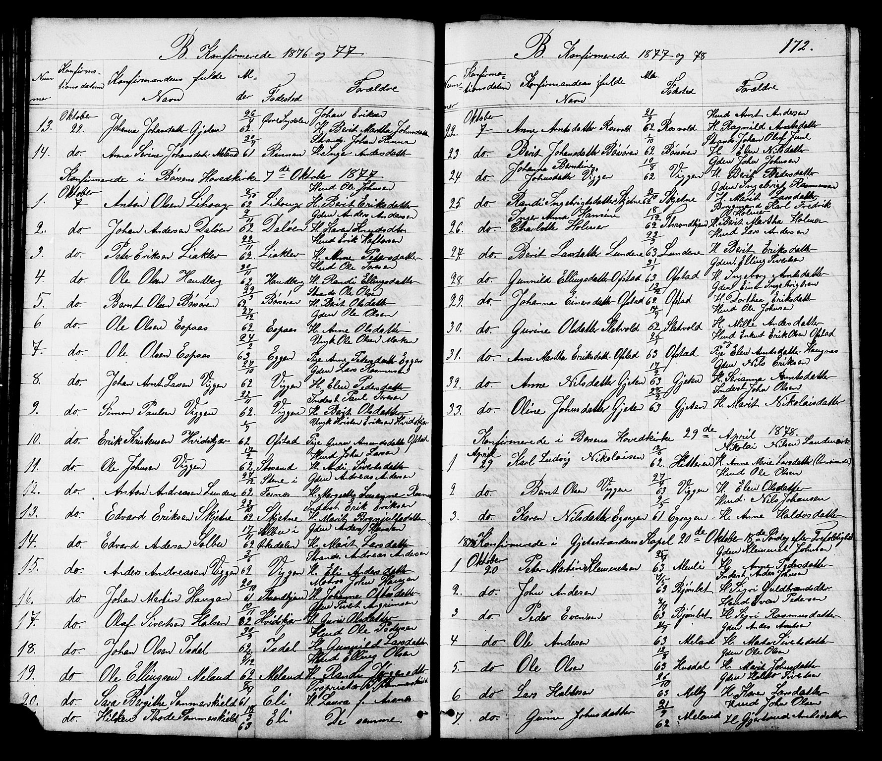 Ministerialprotokoller, klokkerbøker og fødselsregistre - Sør-Trøndelag, SAT/A-1456/665/L0777: Parish register (copy) no. 665C02, 1867-1915, p. 172