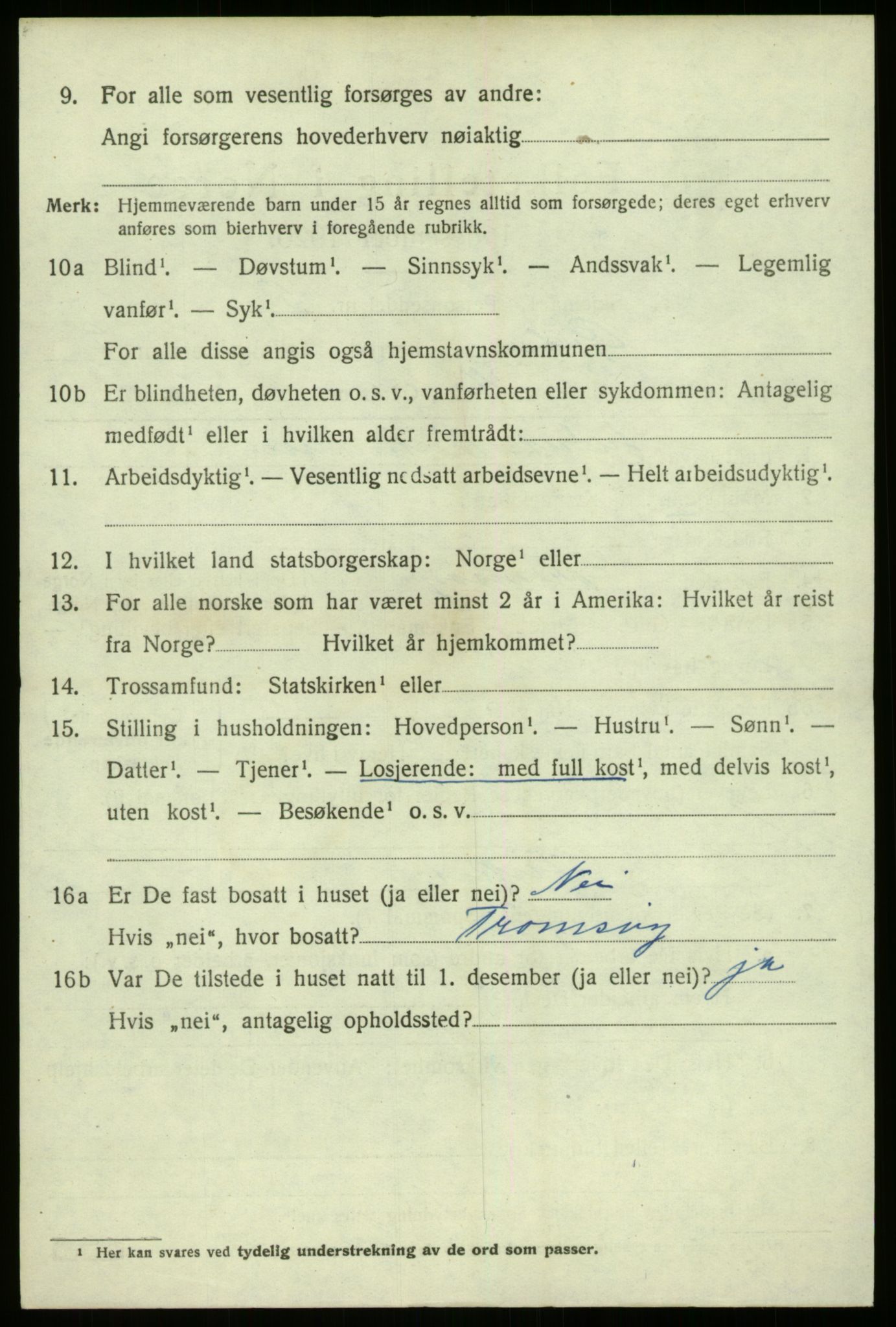 SAB, 1920 census for Gulen, 1920, p. 4550