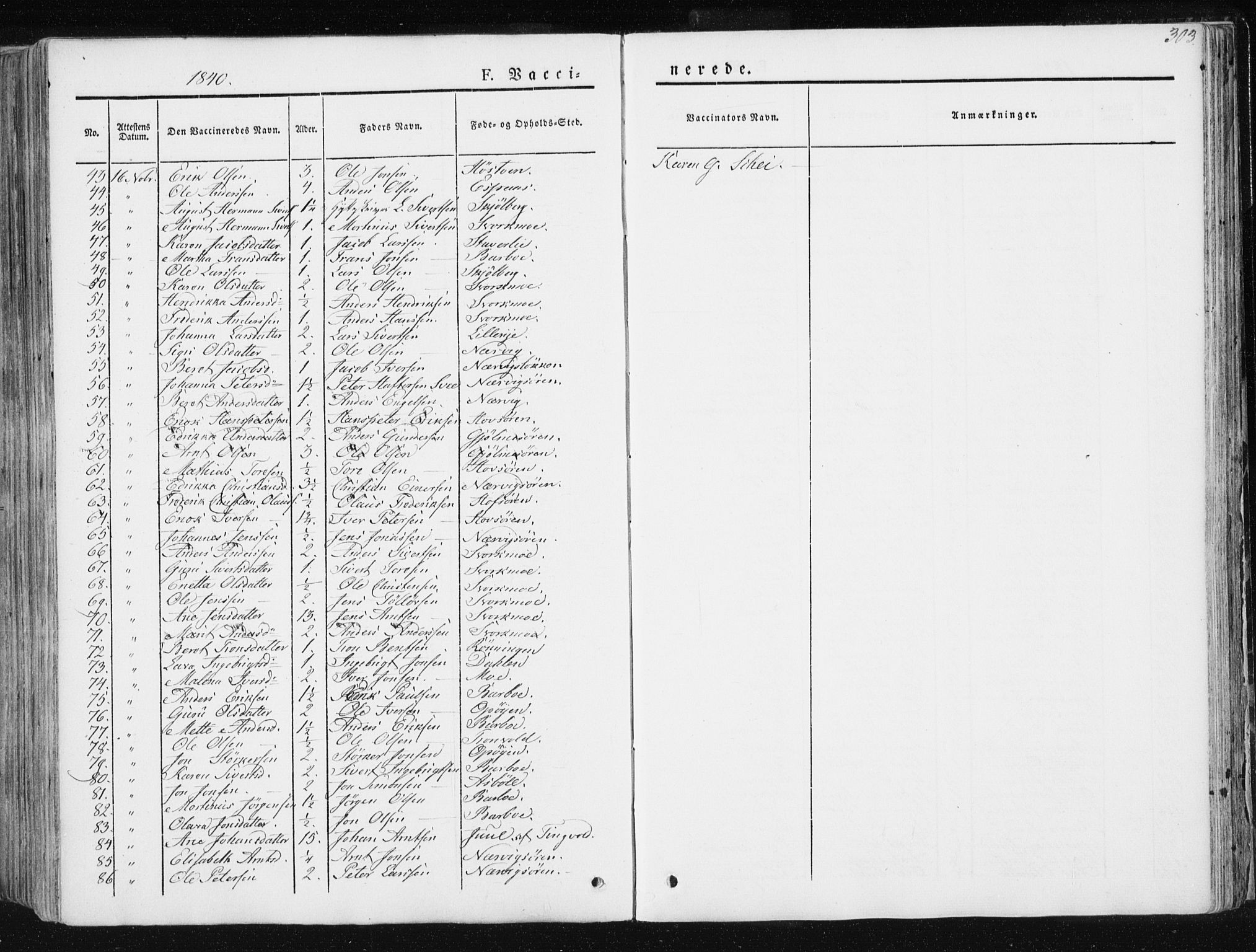 Ministerialprotokoller, klokkerbøker og fødselsregistre - Sør-Trøndelag, AV/SAT-A-1456/668/L0805: Parish register (official) no. 668A05, 1840-1853, p. 303