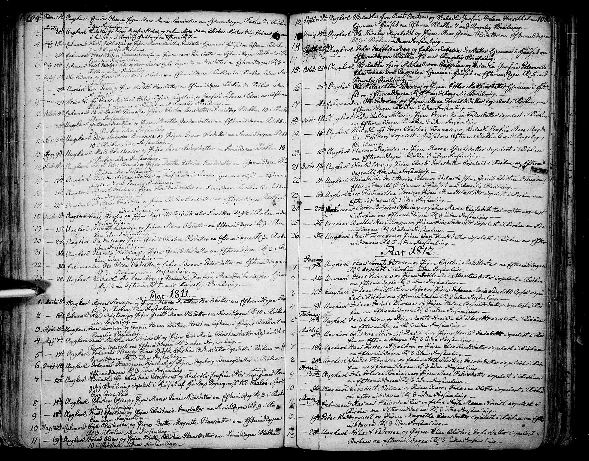 Skien kirkebøker, SAKO/A-302/F/Fa/L0004: Parish register (official) no. 4, 1792-1814, p. 104-105
