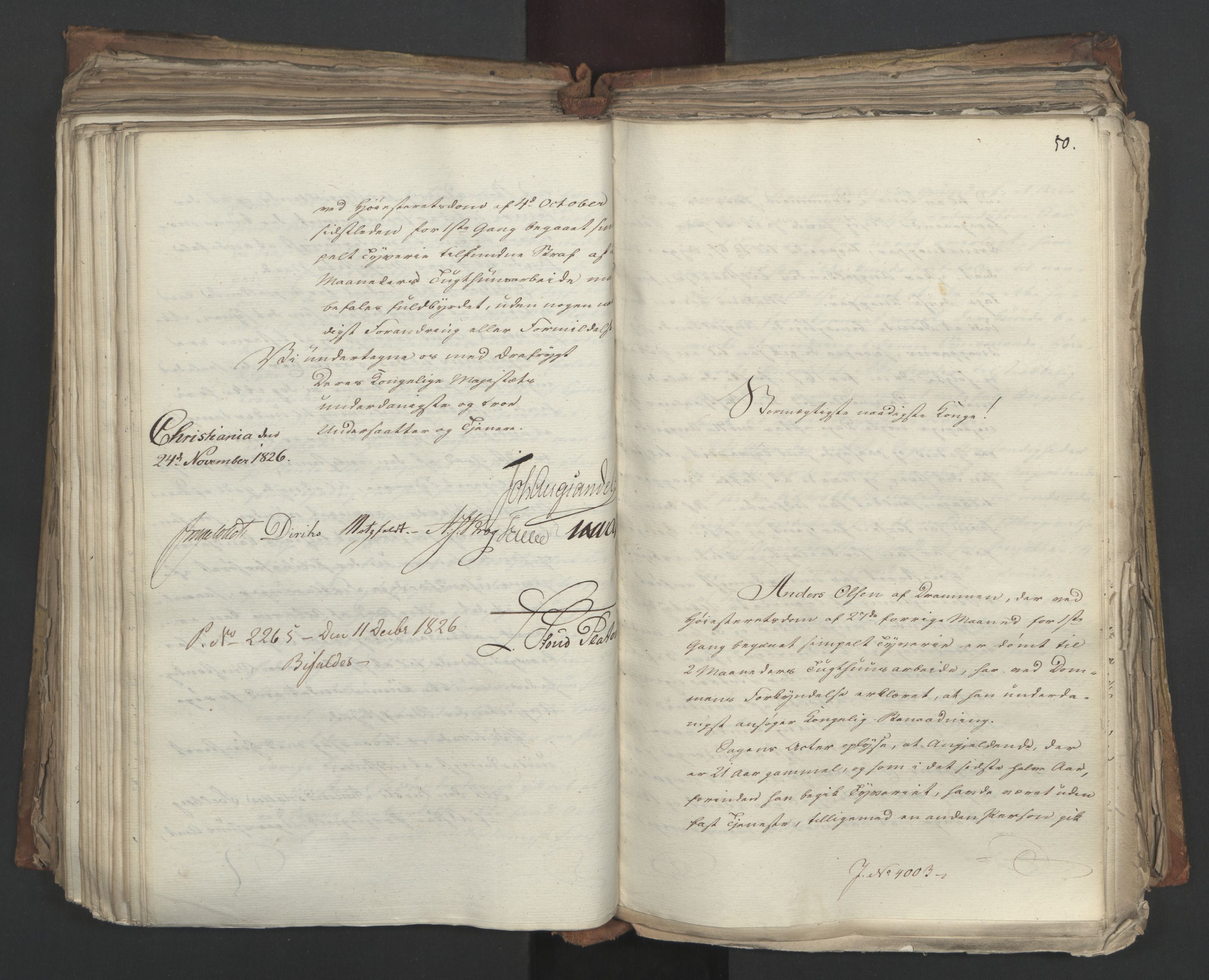 Statsrådsavdelingen i Stockholm, AV/RA-S-1003/D/Da/L0049: Regjeringsinnstillinger nr. 3860-4086, 1826, p. 345