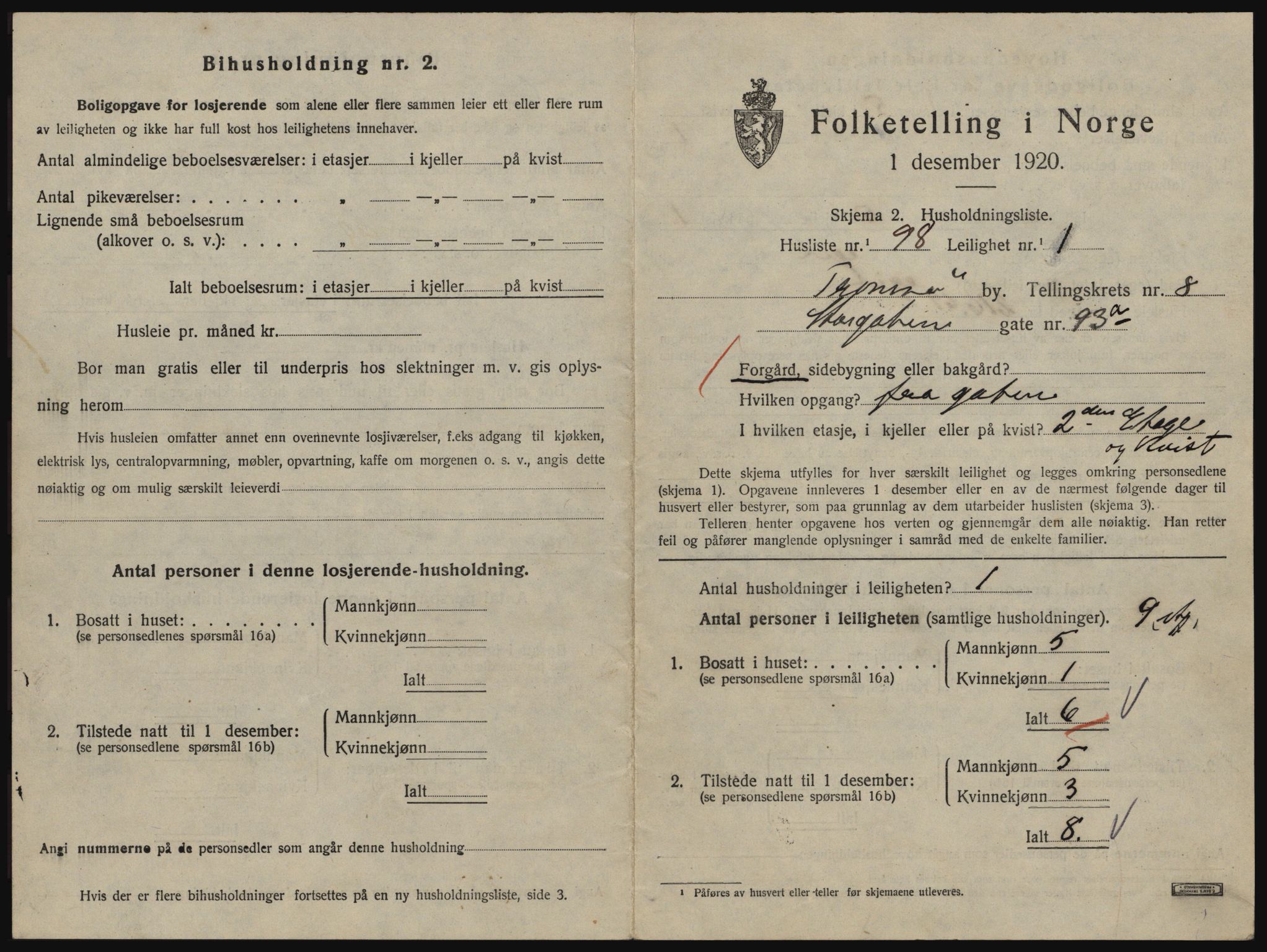 SATØ, 1920 census for Tromsø, 1920, p. 4723