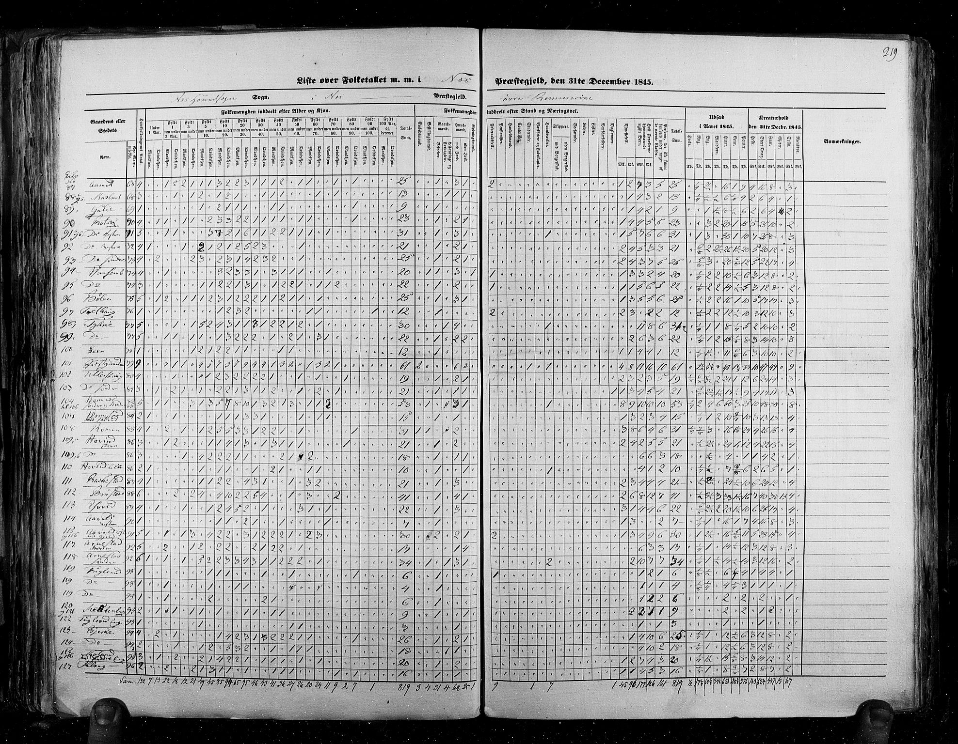 RA, Census 1845, vol. 2: Smålenenes amt og Akershus amt, 1845, p. 219