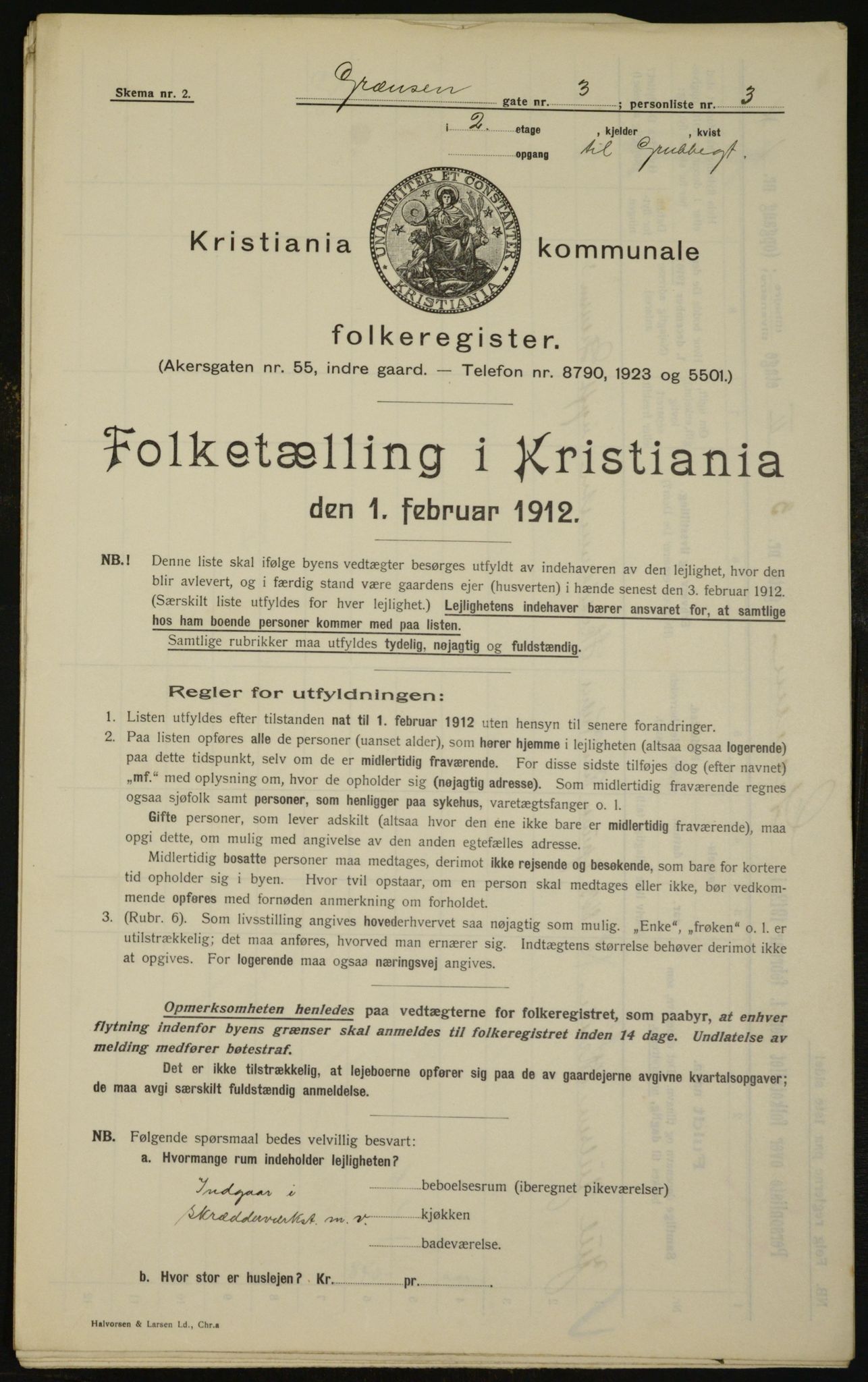 OBA, Municipal Census 1912 for Kristiania, 1912, p. 29534