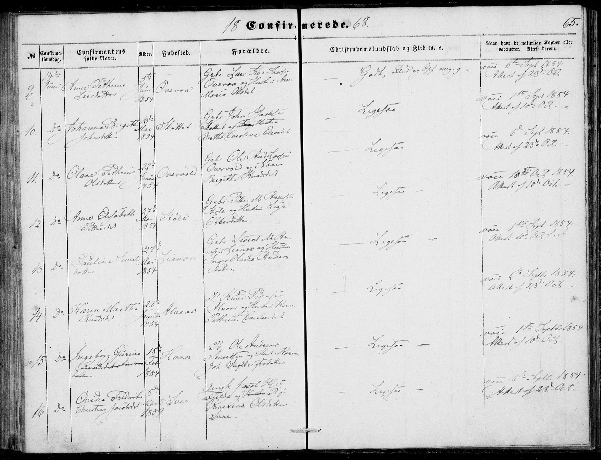 Ministerialprotokoller, klokkerbøker og fødselsregistre - Møre og Romsdal, AV/SAT-A-1454/520/L0281: Parish register (official) no. 520A10, 1851-1881, p. 65