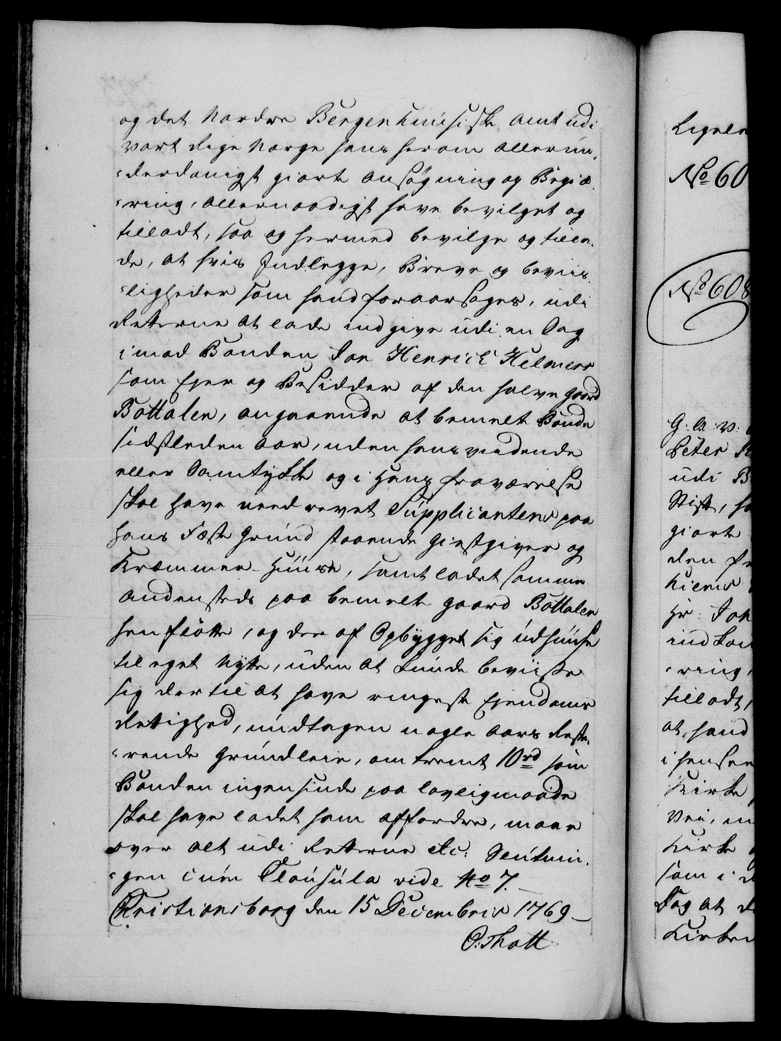 Danske Kanselli 1572-1799, AV/RA-EA-3023/F/Fc/Fca/Fcaa/L0044: Norske registre, 1769-1771, p. 293b